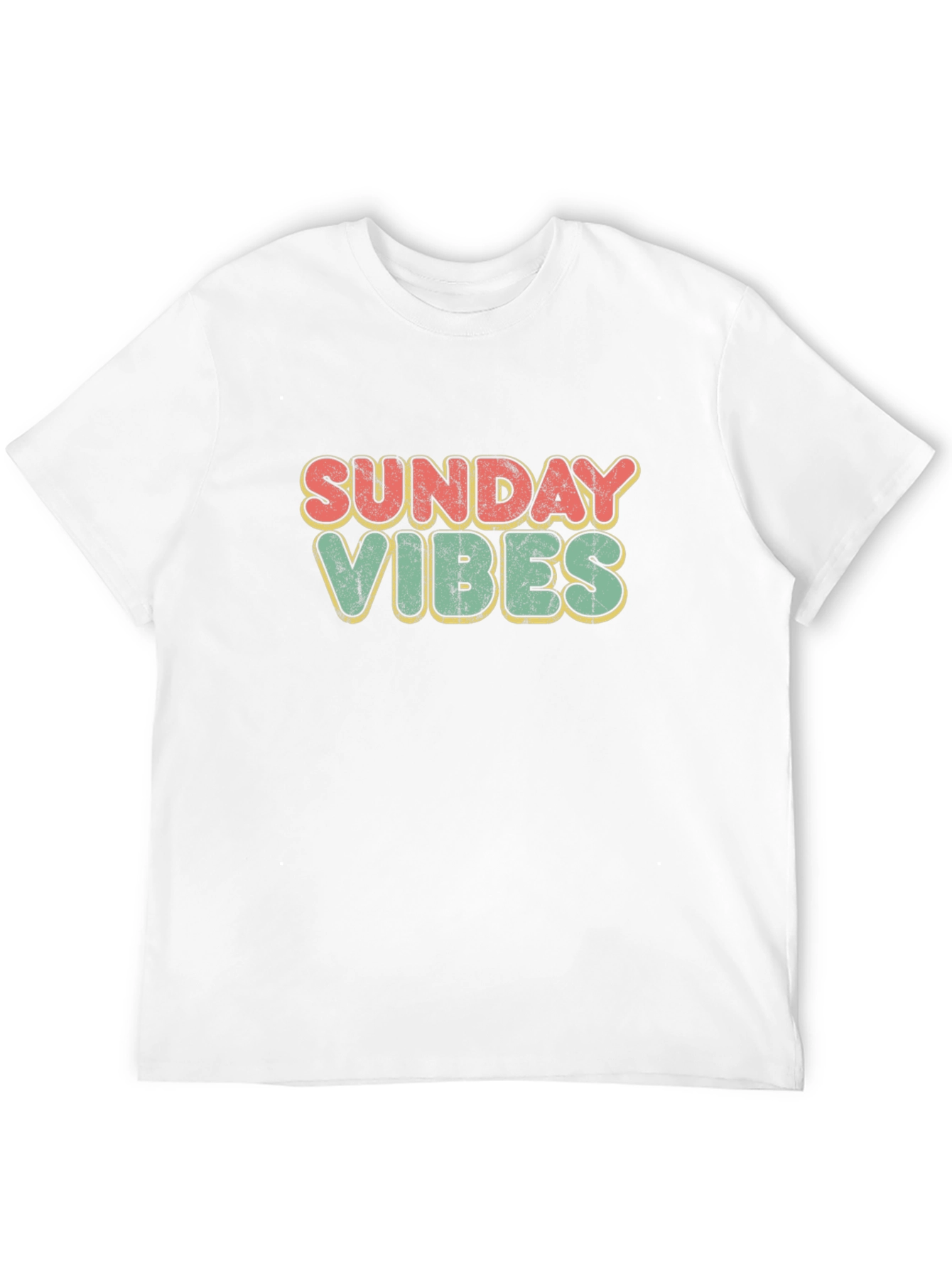 Sunday Vibes Retro Graphic Tee - Black