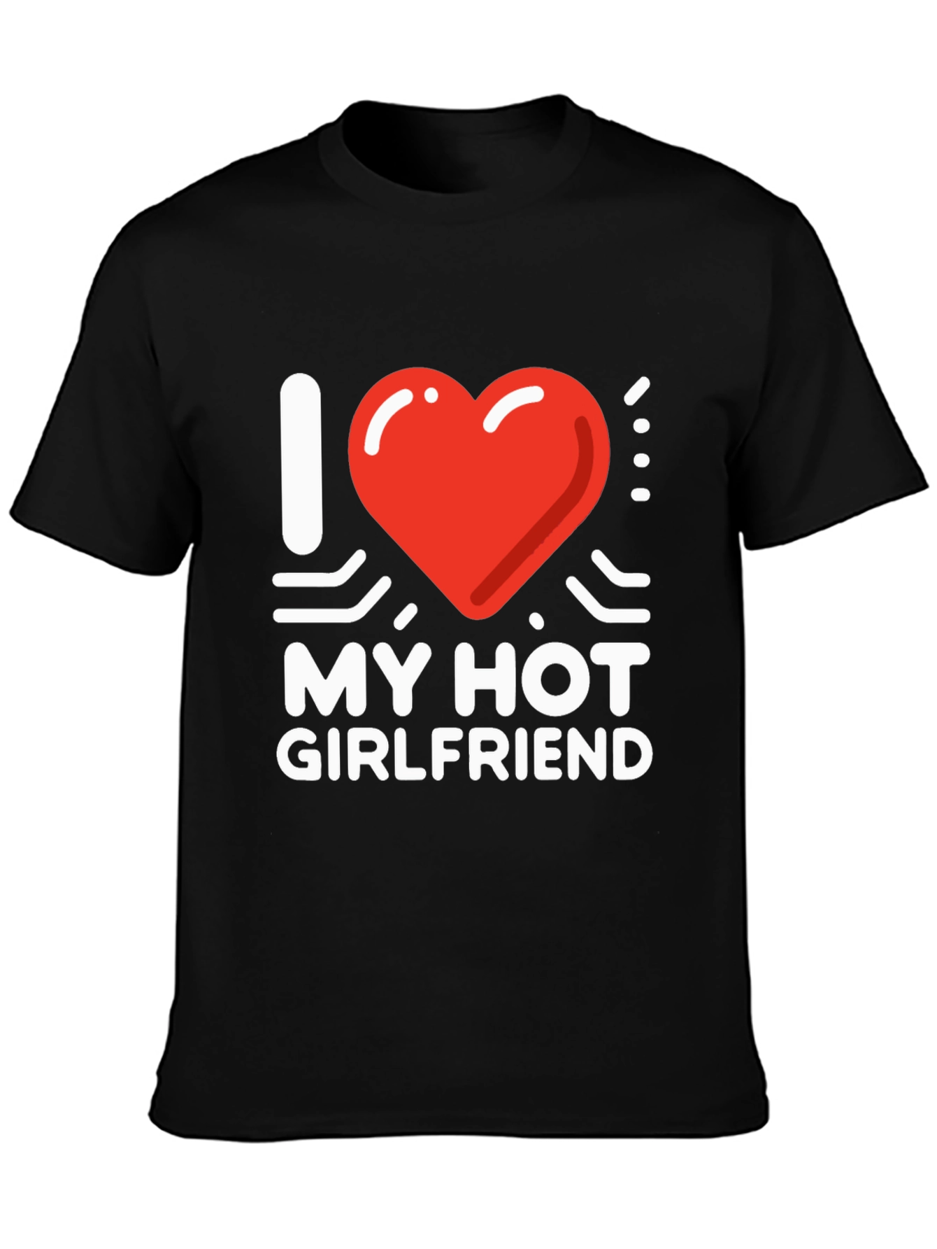 I Heart My Hot Girlfriend Graphic Tee - Black