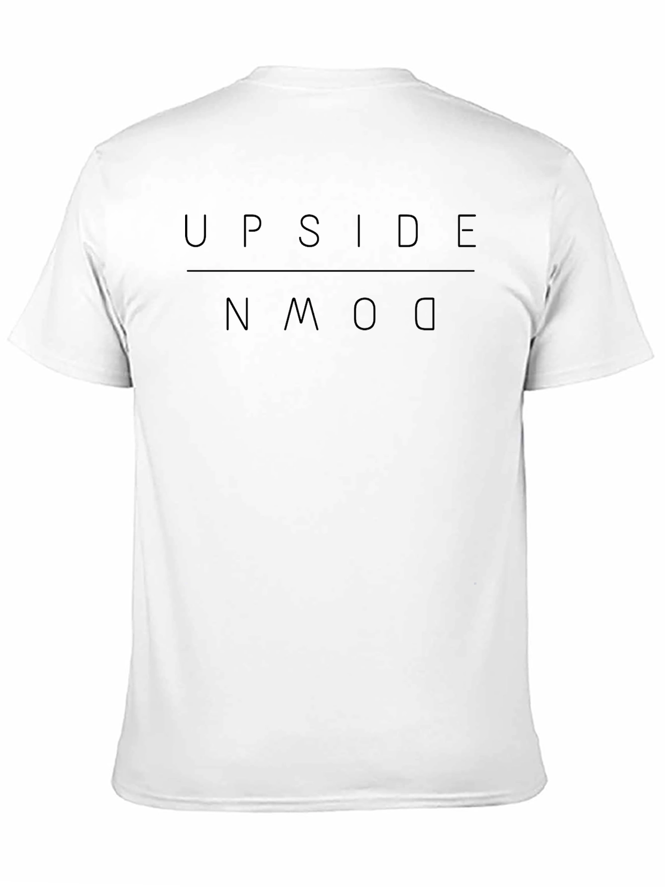 Upside Down Graphic Tee - Black Cotton T-Shirt