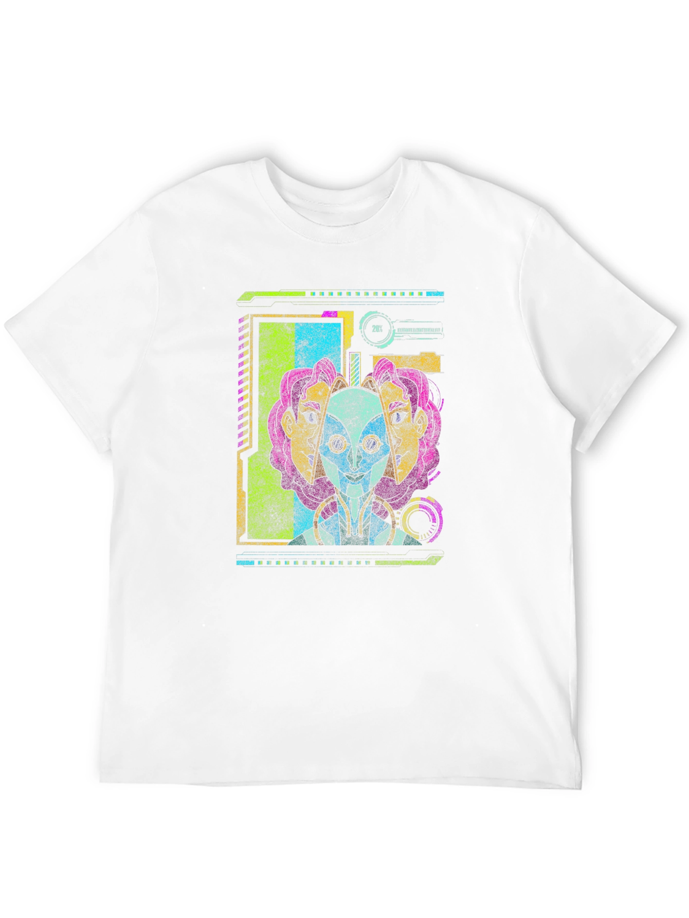 Sci-Fi Alien Head Graphic Tee - Black