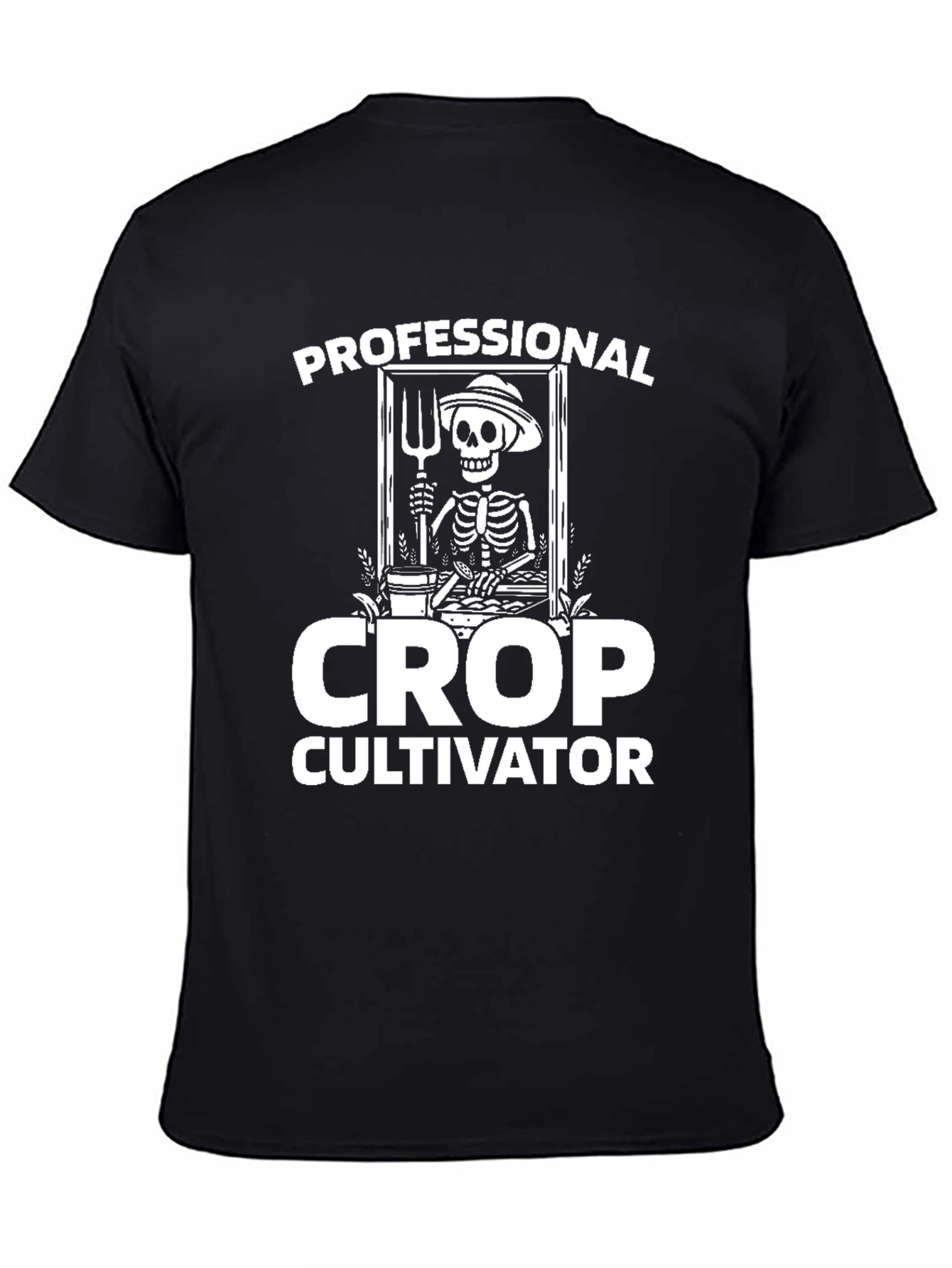 Professional Crop Cultivator T-Shirt - Skeleton Farmer Tee