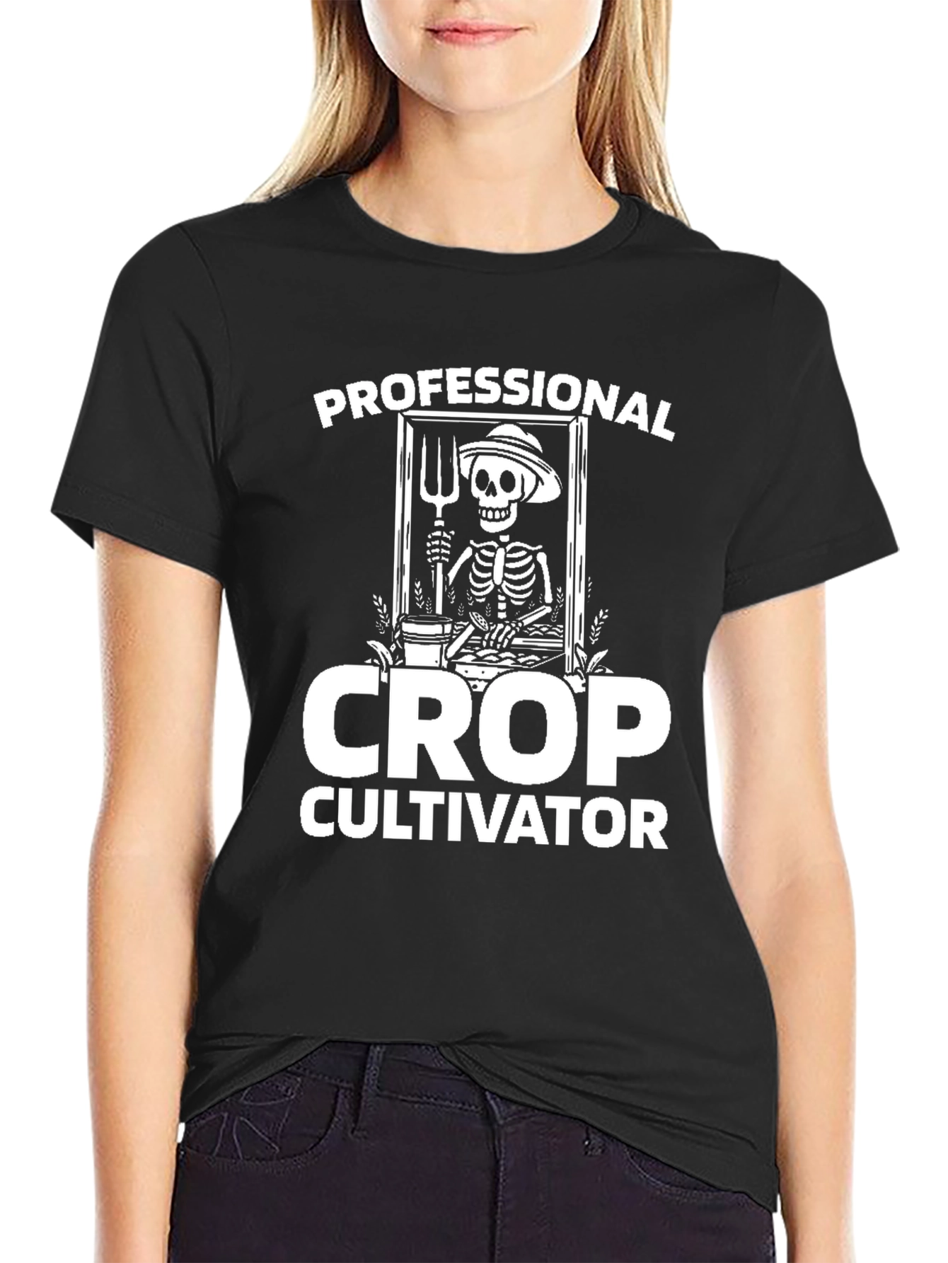 Professional Crop Cultivator T-Shirt - Skeleton Farmer Tee