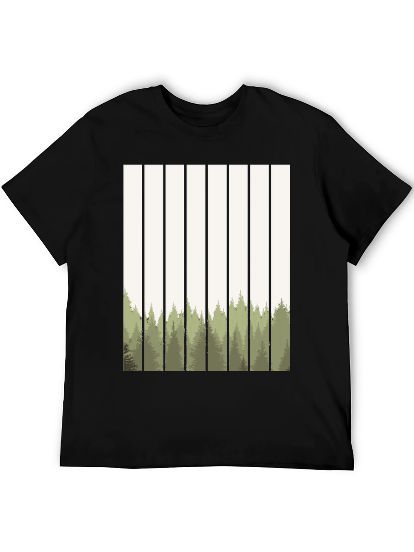 Abstract Forest Graphic Tee - Nature Inspired Style
