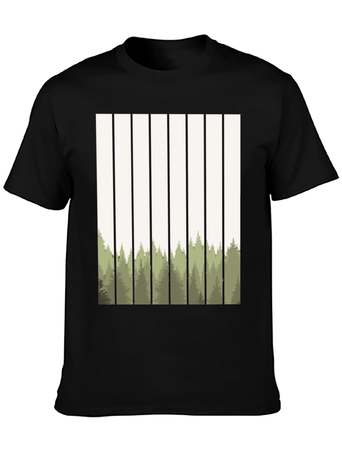 Abstract Forest Graphic Tee - Nature Inspired Style