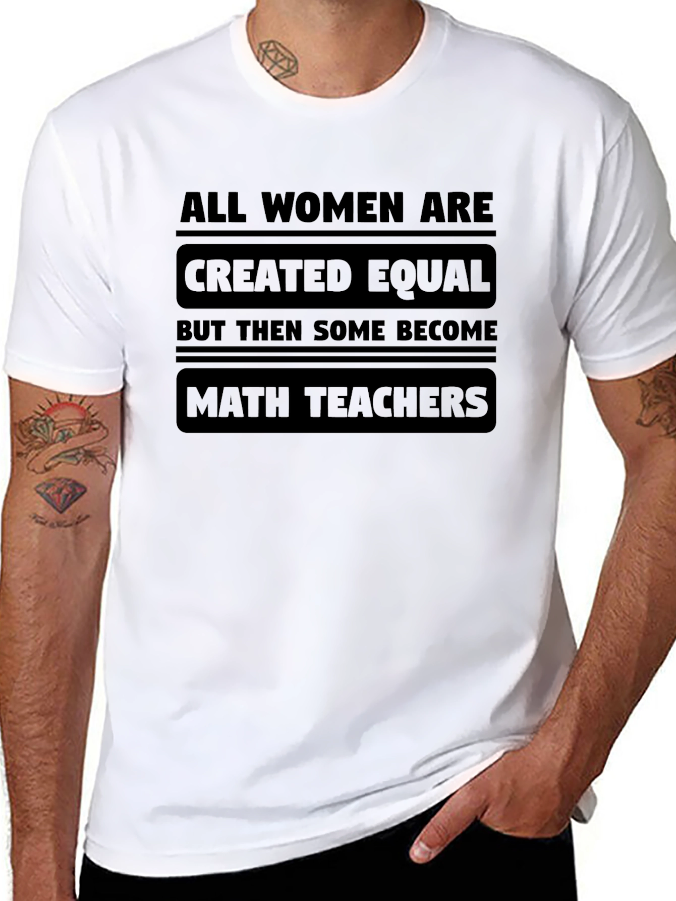 Math Teacher Womens Graphic Tee - Soft Cotton