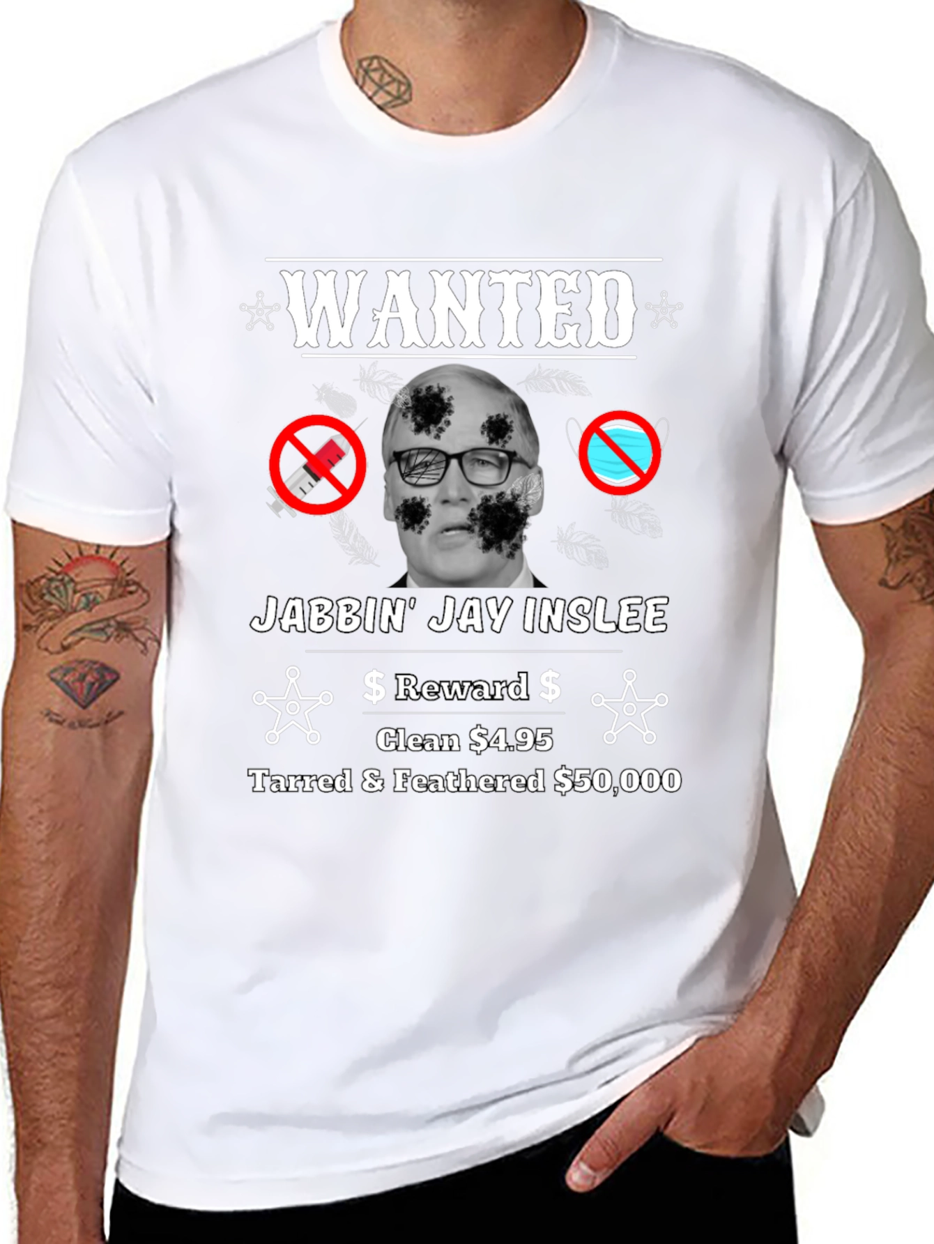 Political Satire T-Shirt - Jabbin Jay Inslee WANTED