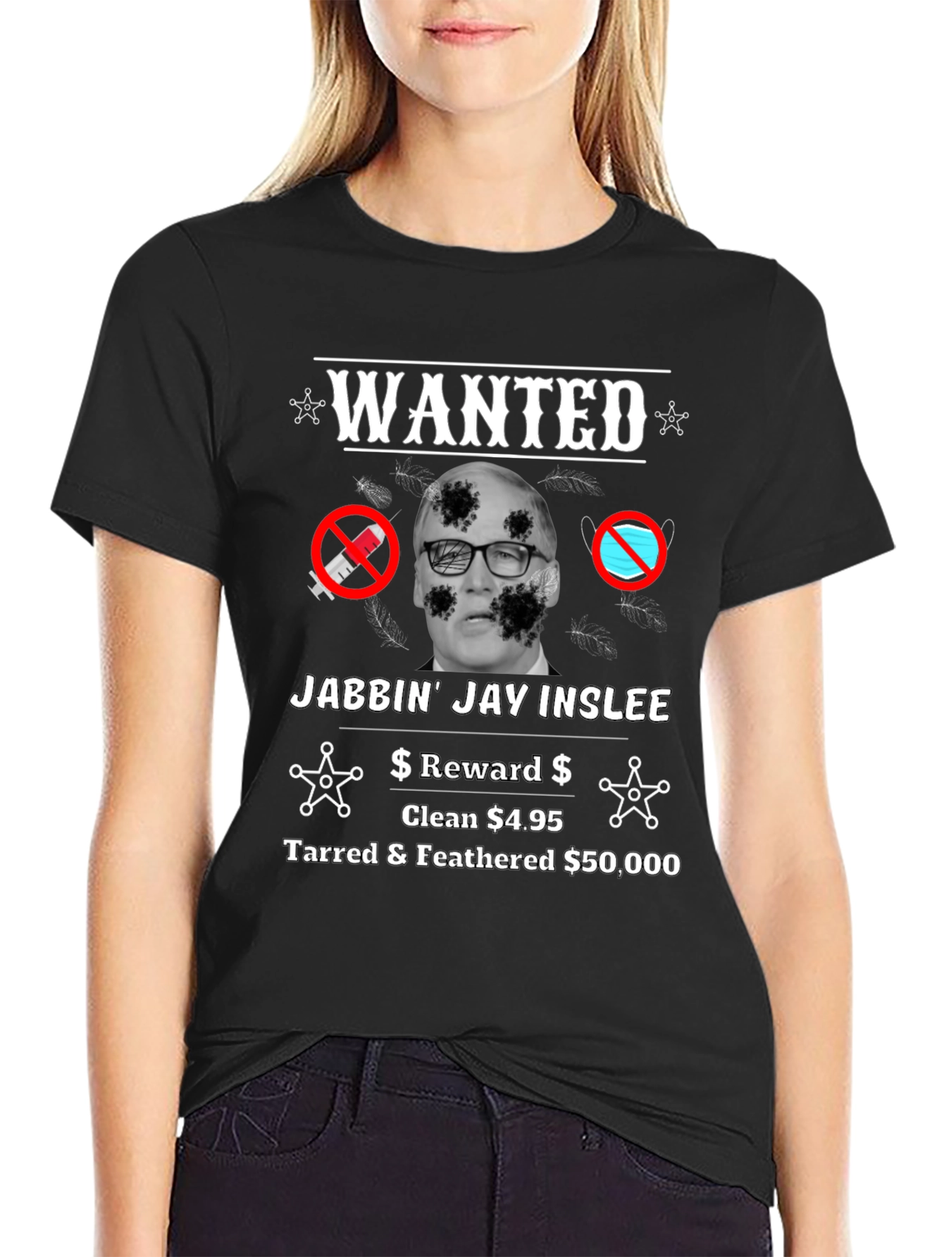 Political Satire T-Shirt - Jabbin Jay Inslee WANTED