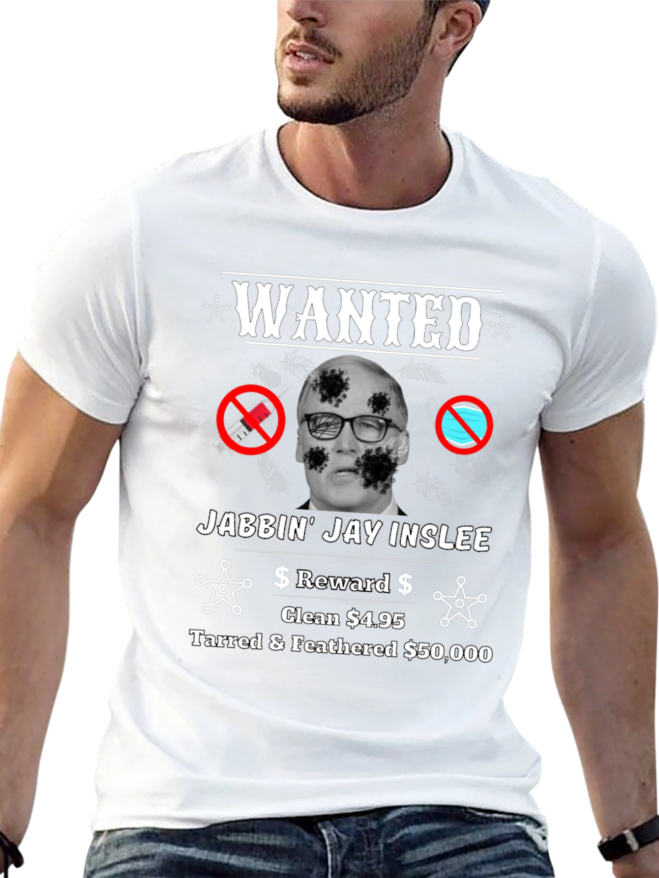 Political Satire T-Shirt - Jabbin Jay Inslee WANTED