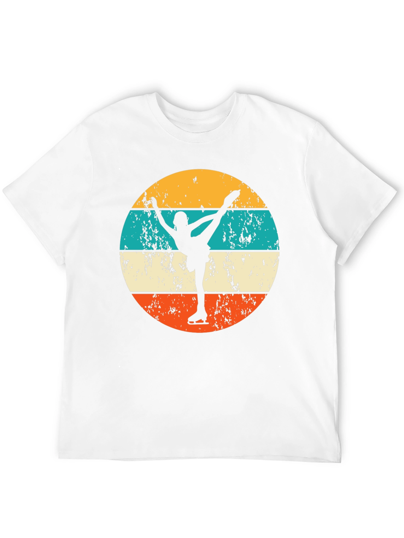 Retro Ice Skating T-Shirt - Figure Skater Silhouette Tee