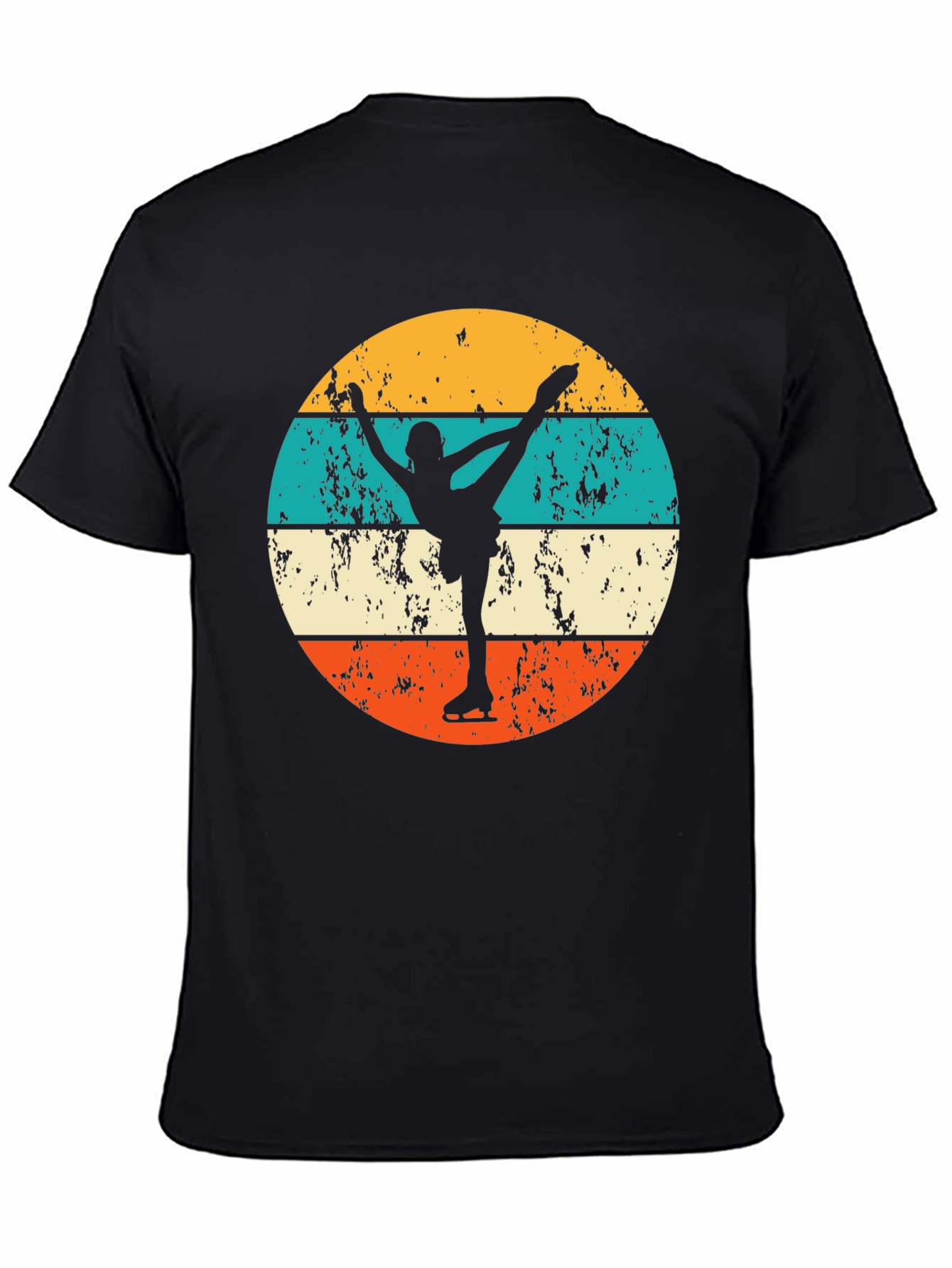 Retro Ice Skating T-Shirt - Figure Skater Silhouette Tee
