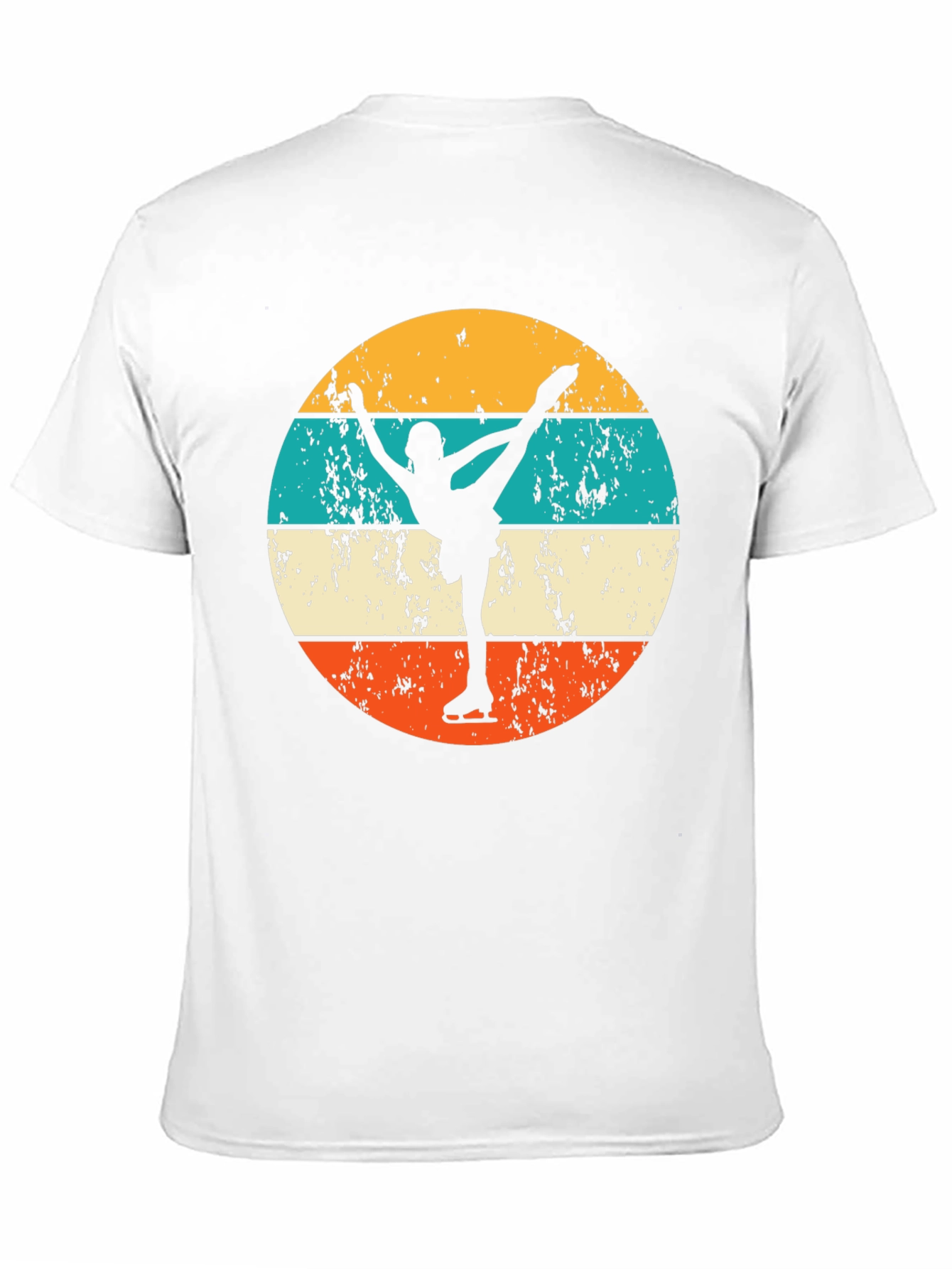 Retro Ice Skating T-Shirt - Figure Skater Silhouette Tee