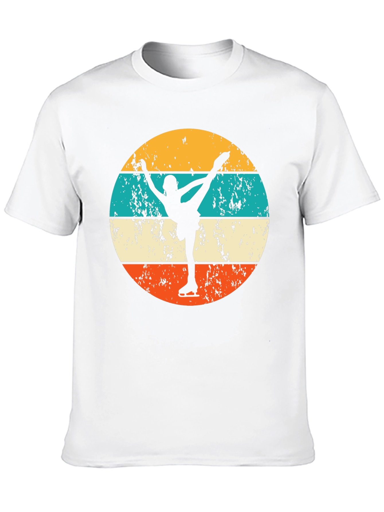 Retro Ice Skating T-Shirt - Figure Skater Silhouette Tee