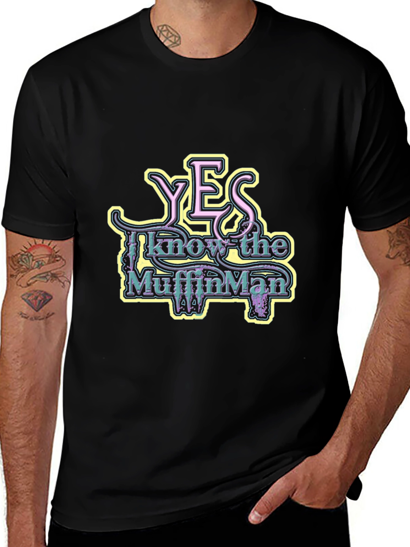 Yes I Know The Muffin Man Graphic Tee