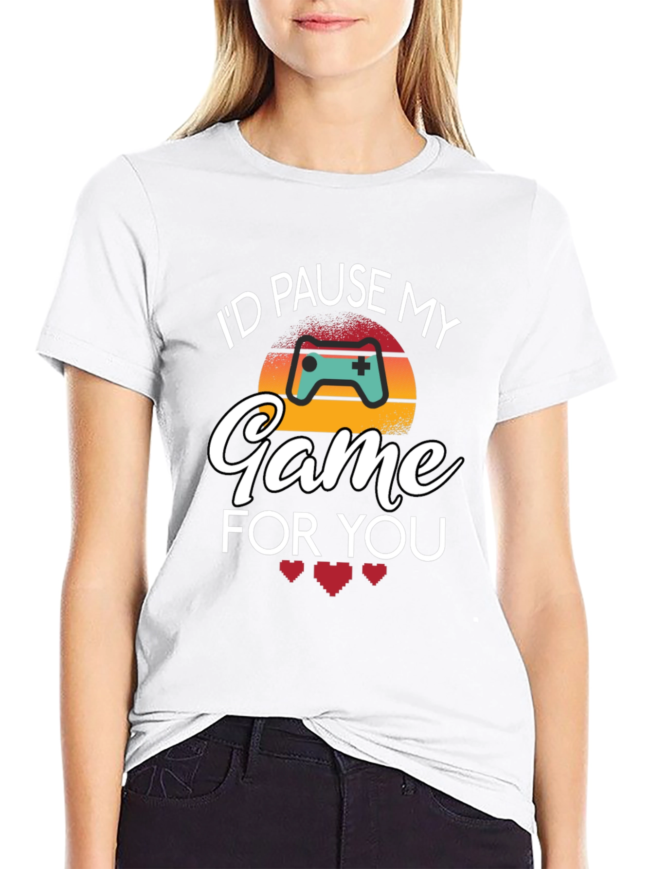 Id Pause My Game For You Black T-Shirt