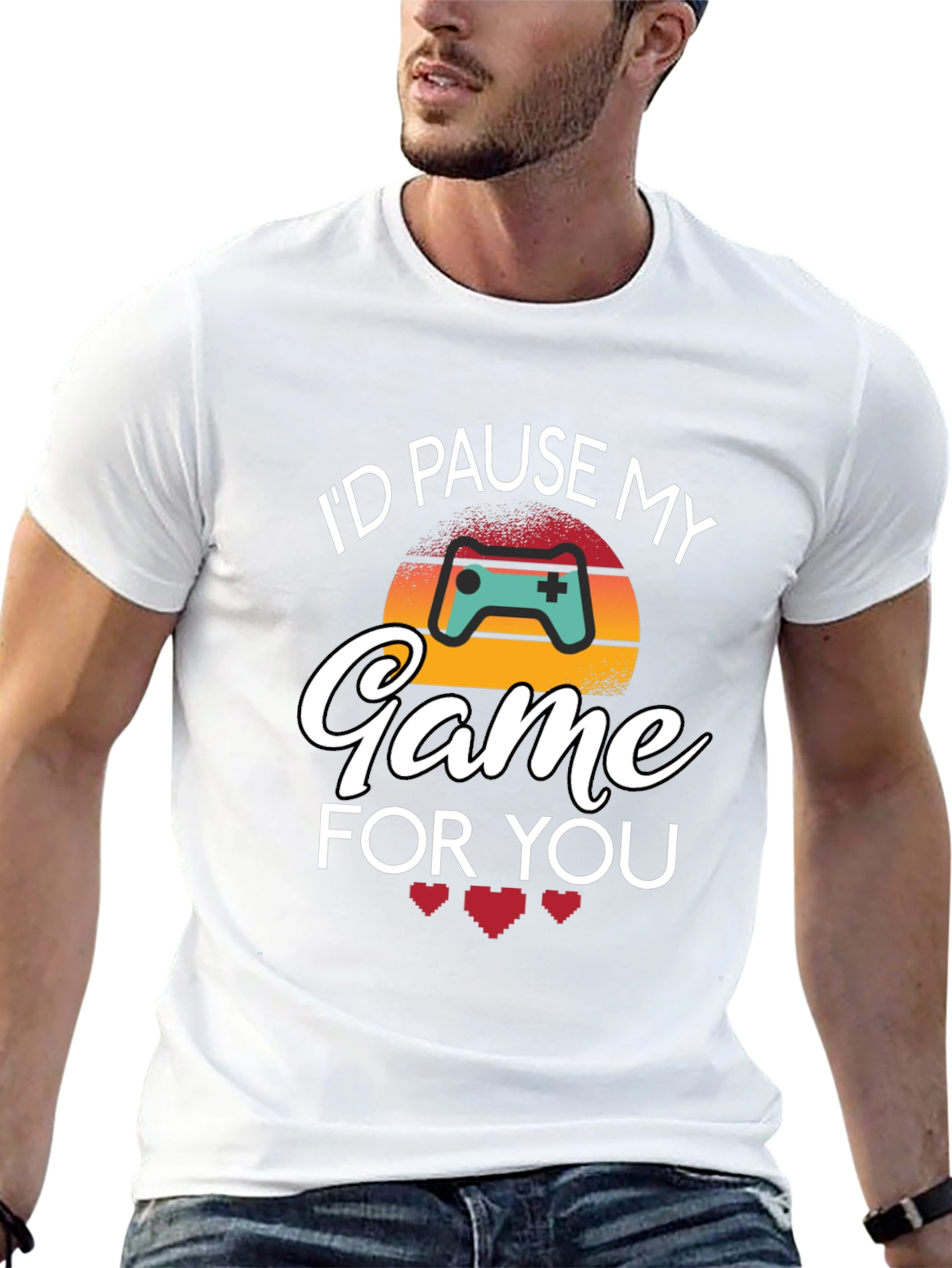 Id Pause My Game For You Black T-Shirt