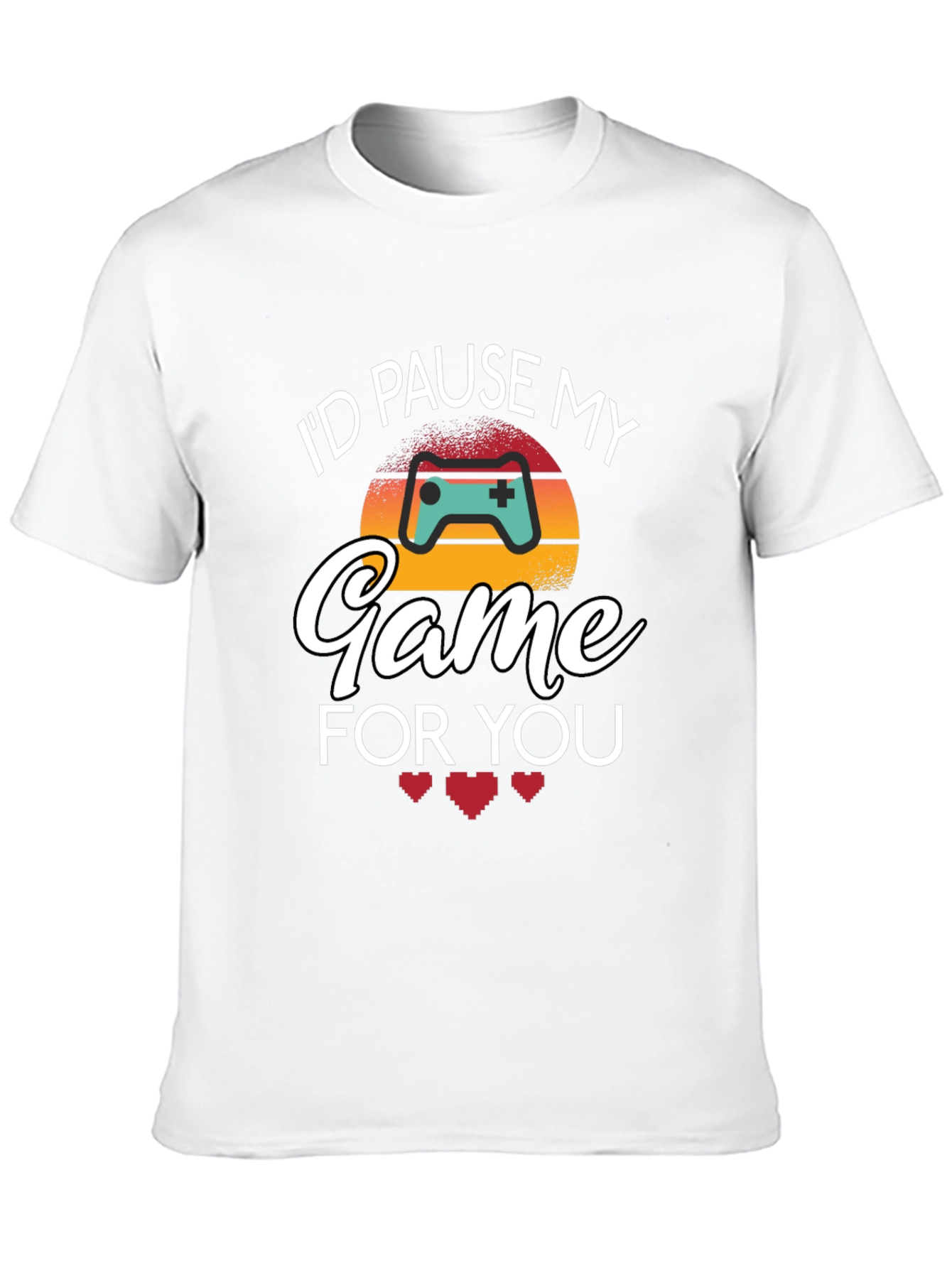 Id Pause My Game For You Black T-Shirt