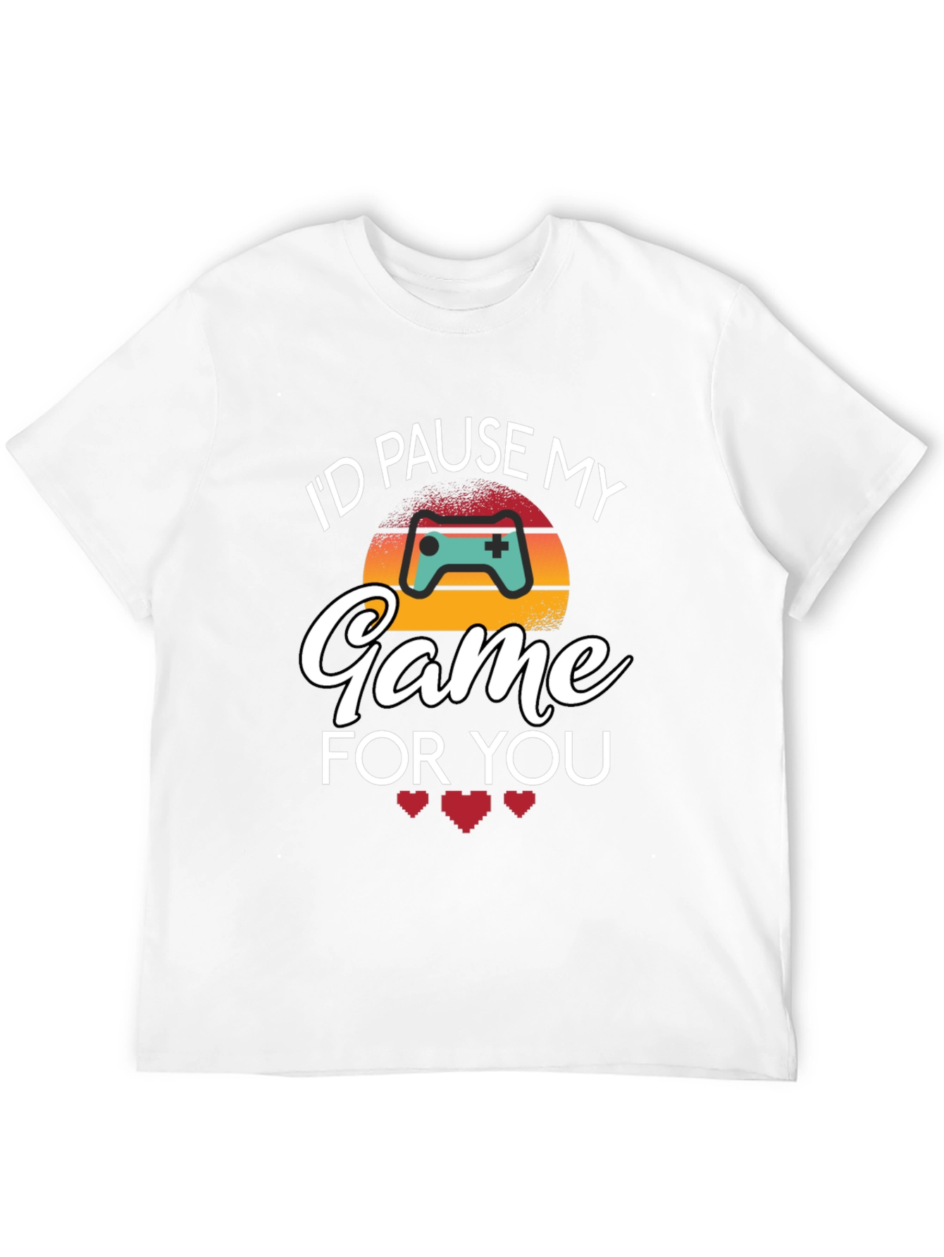 Id Pause My Game For You Black T-Shirt