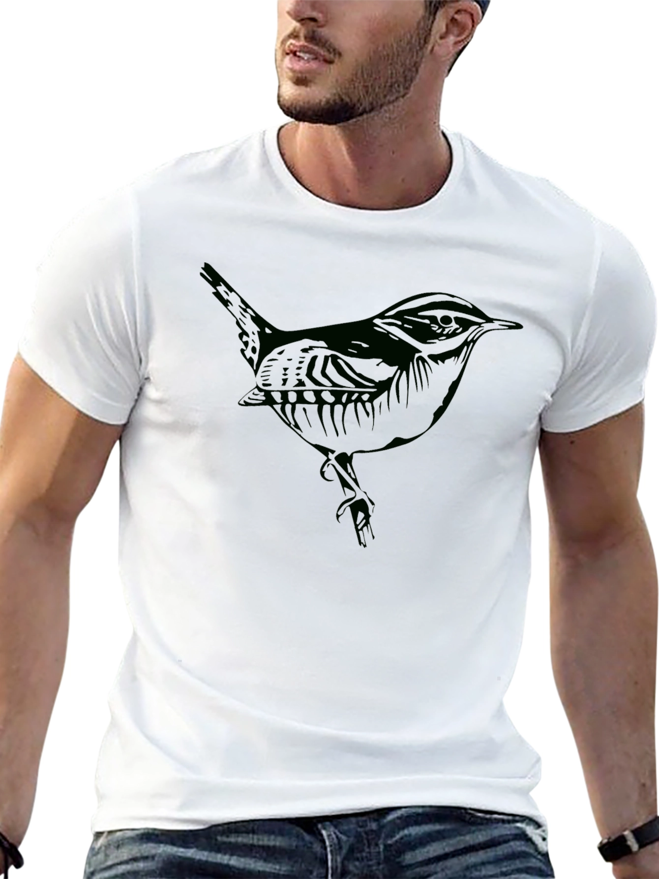 Bird Graphic Tee - Mens Black T-Shirt