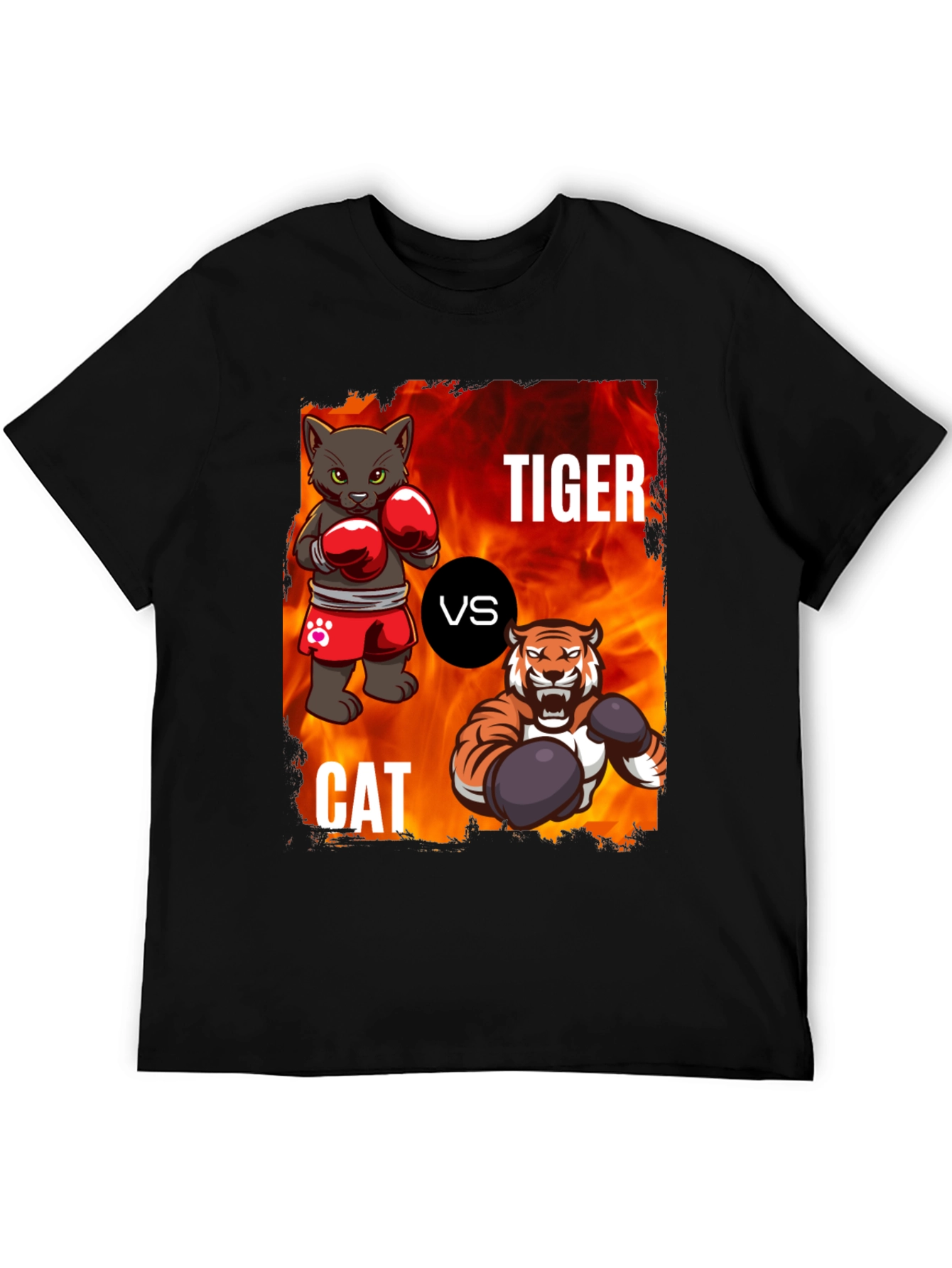 Tiger vs Cat Boxing T-Shirt