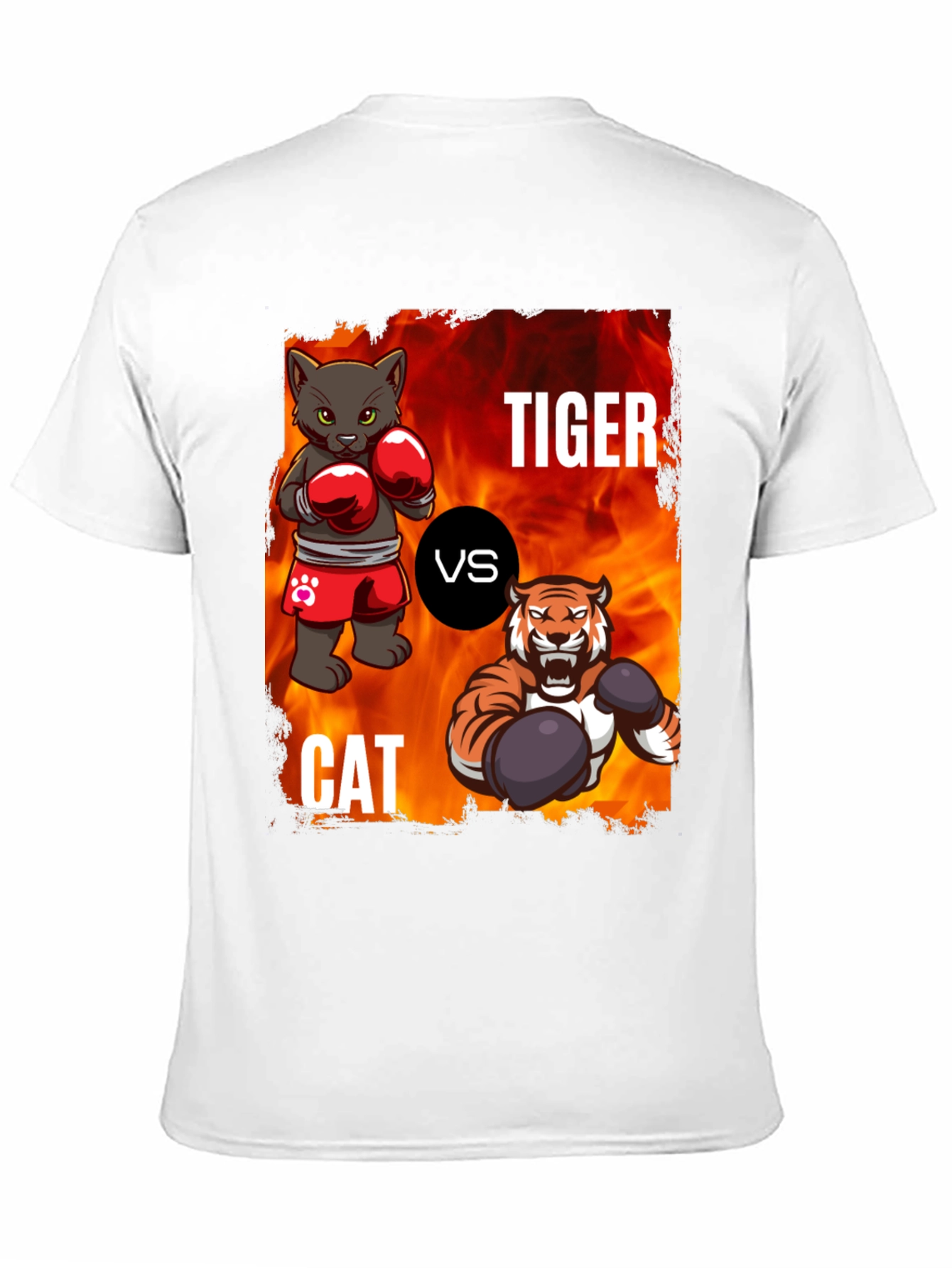 Tiger vs Cat Boxing T-Shirt