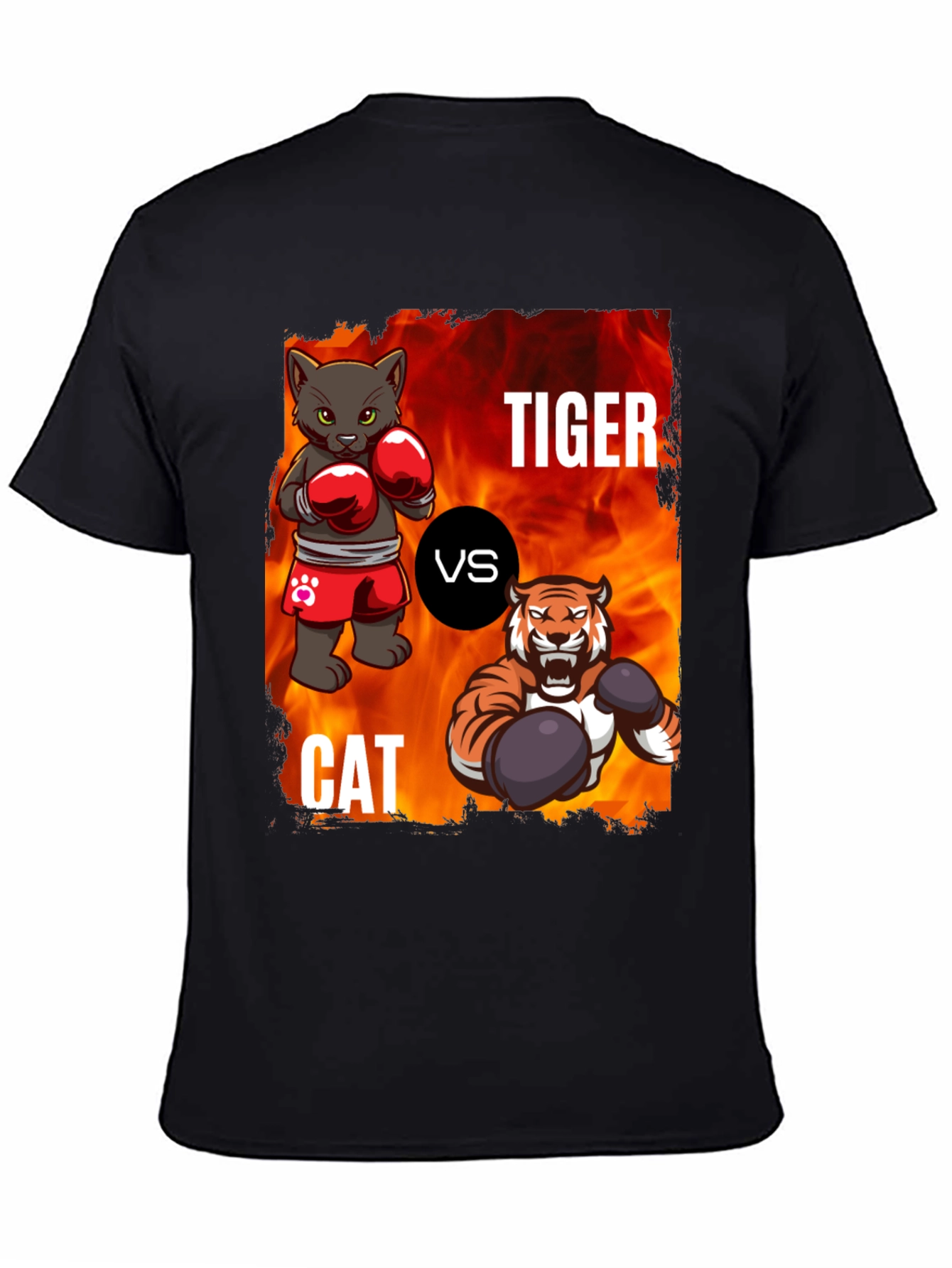 Tiger vs Cat Boxing T-Shirt