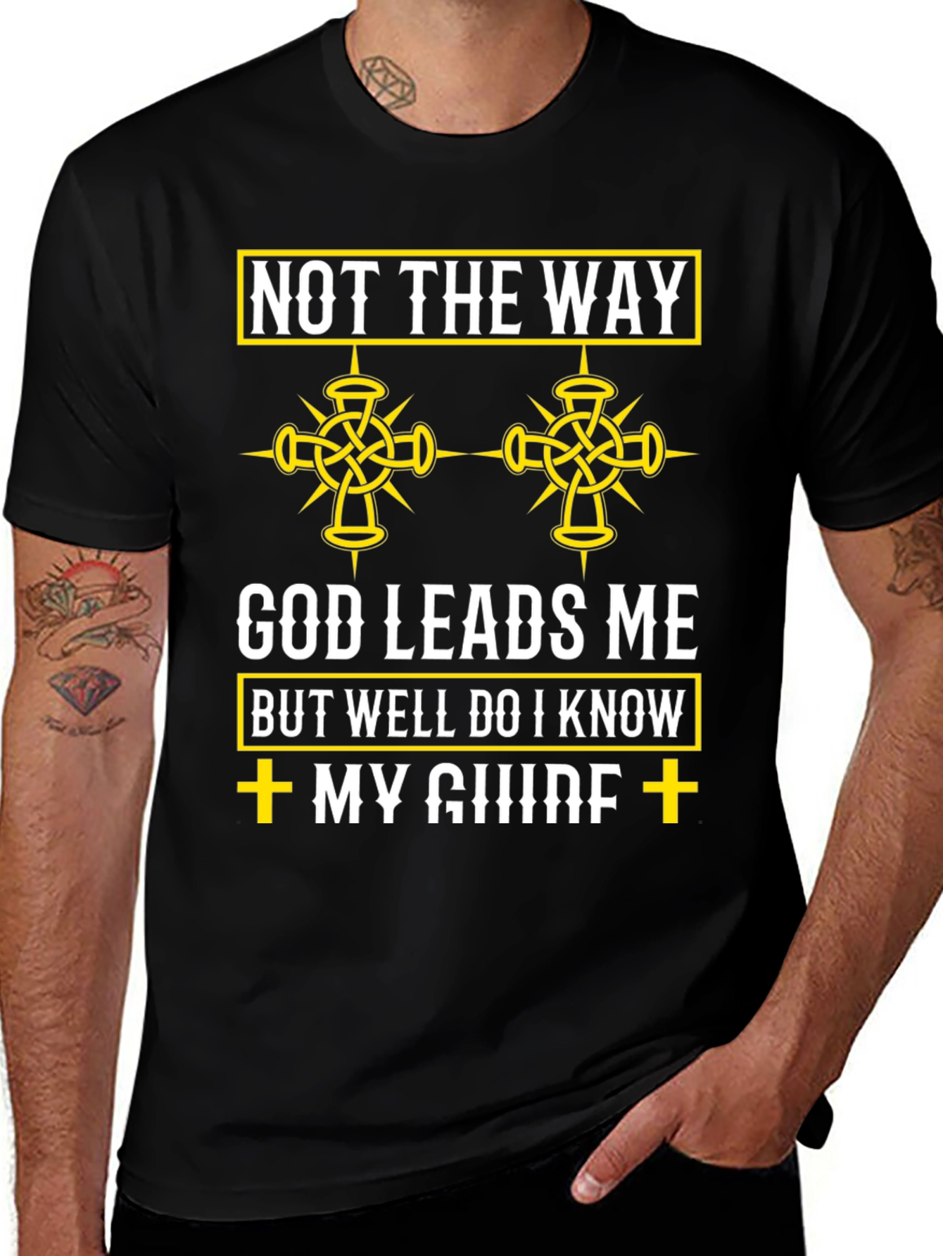 God Leads Me T-Shirt - Christian Faith Apparel