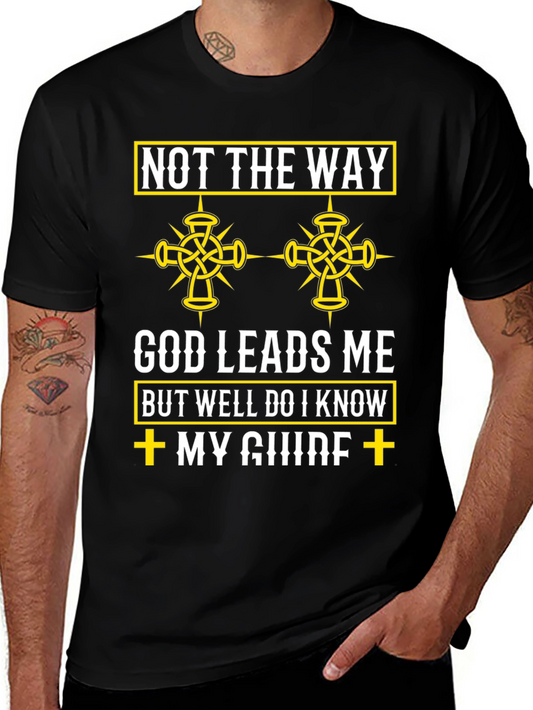 God Leads Me T-Shirt - Christian Faith Apparel