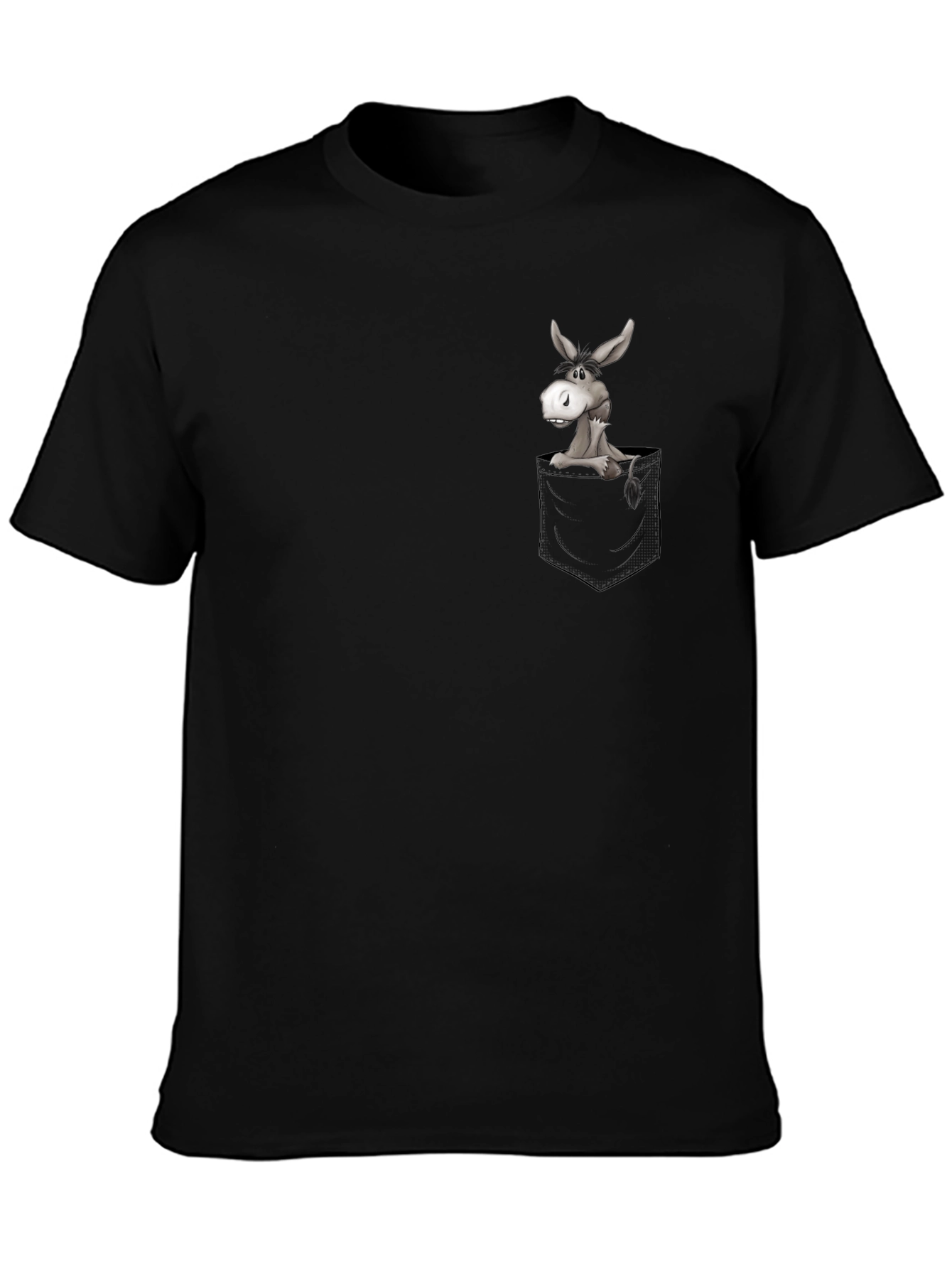 Donkey in Pocket Graphic T-Shirt - Casual & Fun