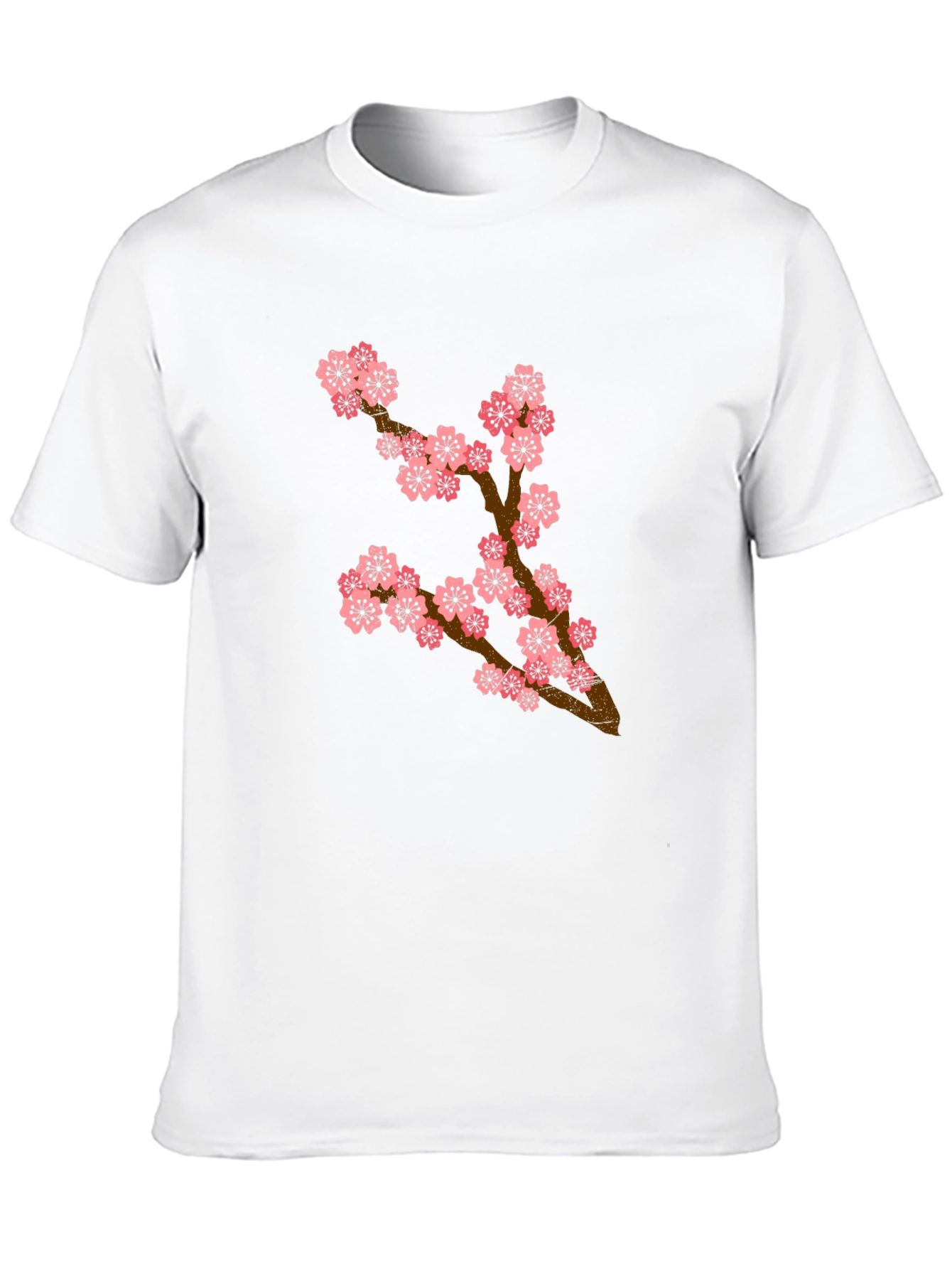 Cherry Blossom Branch Black T-Shirt