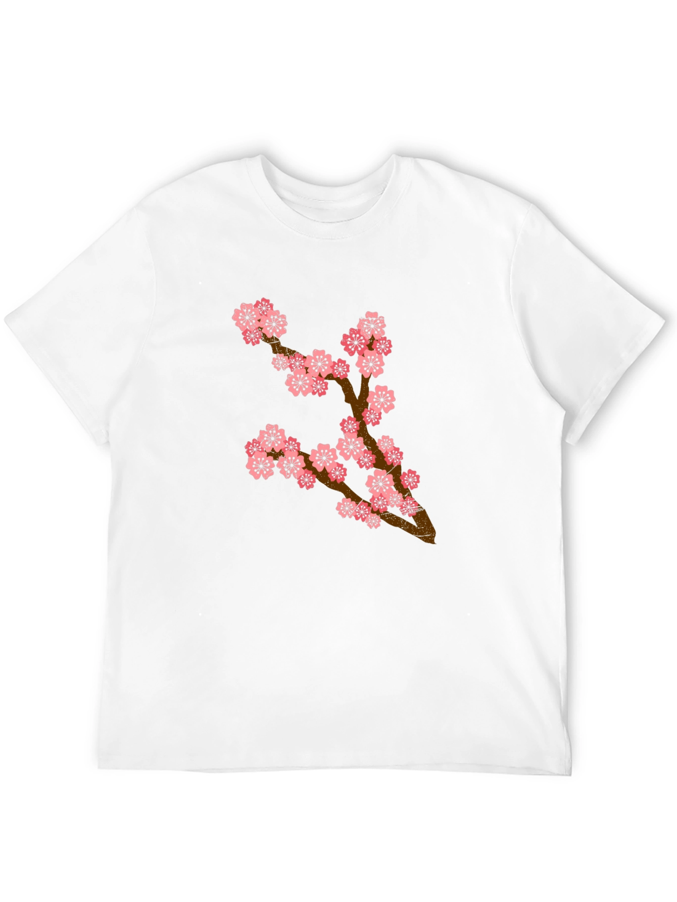 Cherry Blossom Branch Black T-Shirt