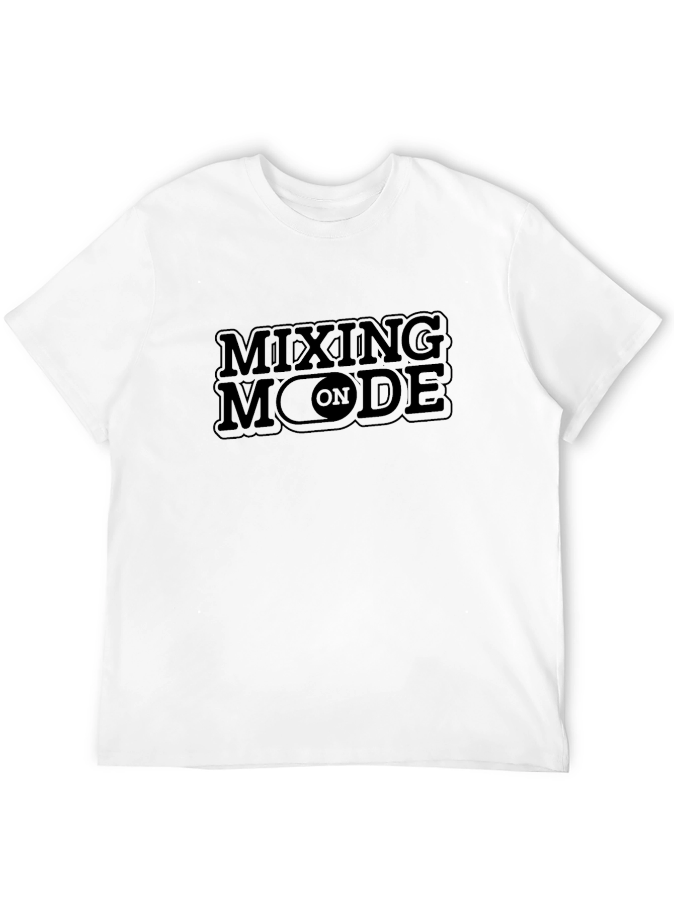 Mixing Mode On Black Graphic Tee