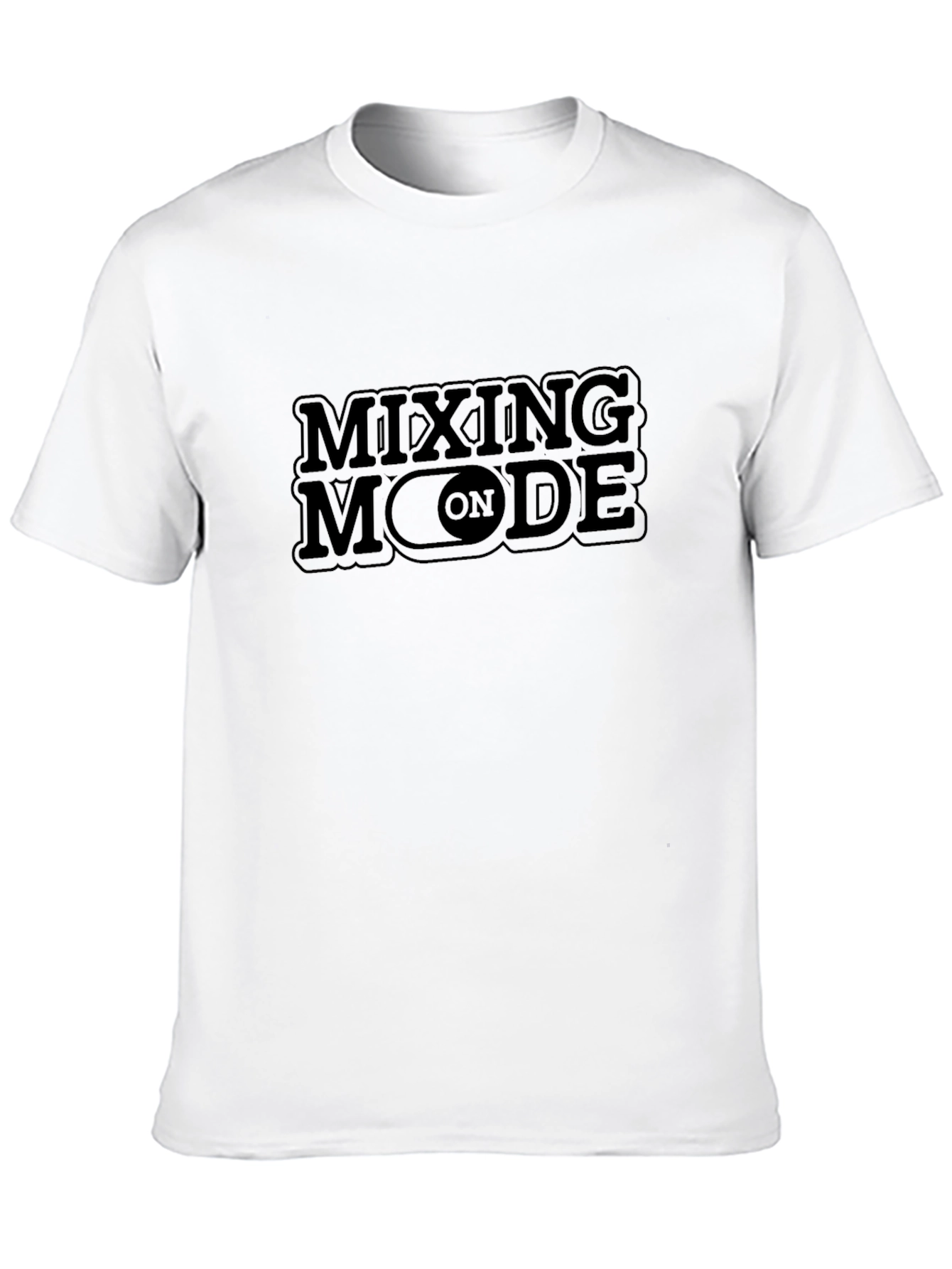 Mixing Mode On Black Graphic Tee