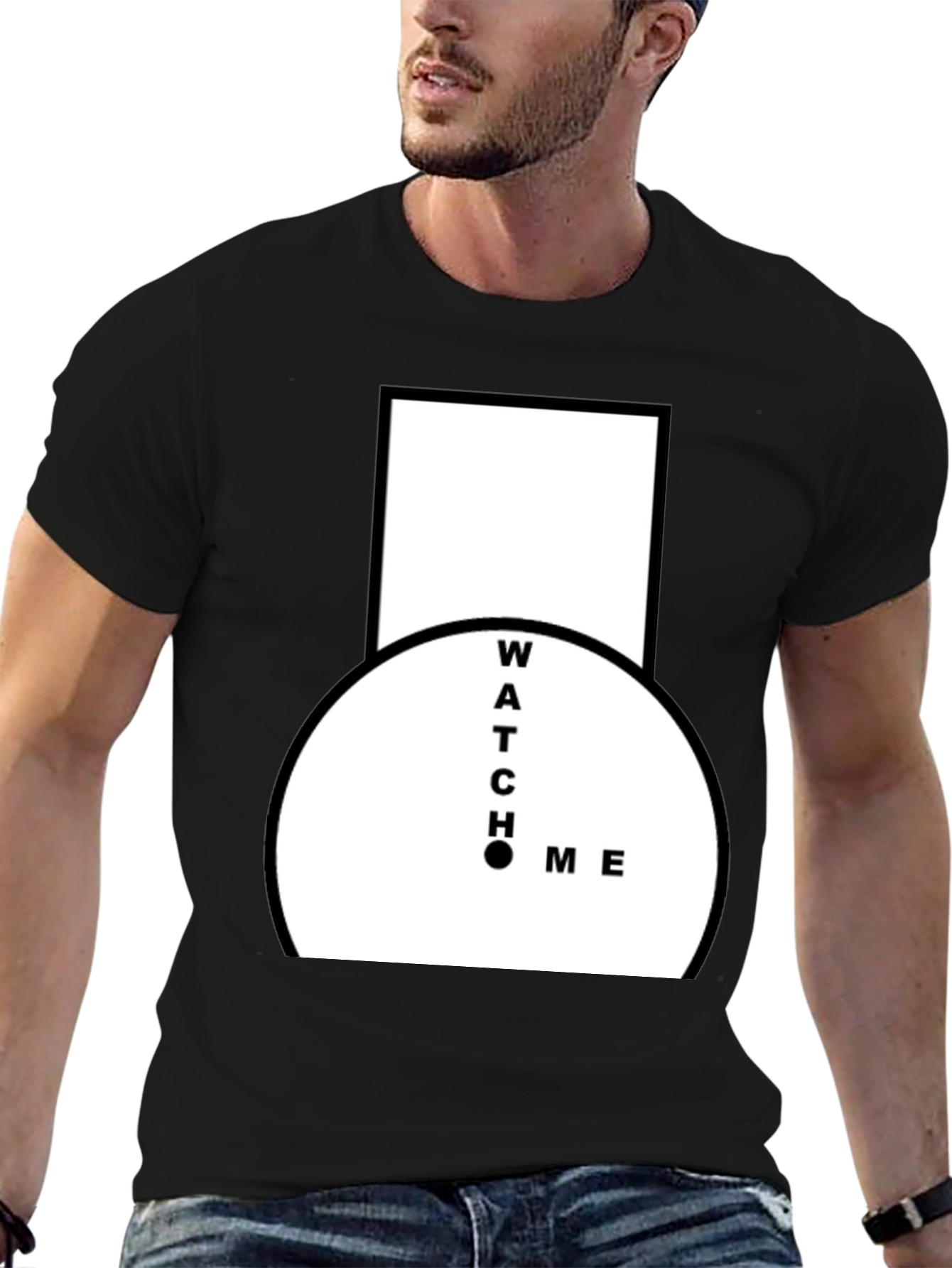 Watch Me Black Graphic Tee
