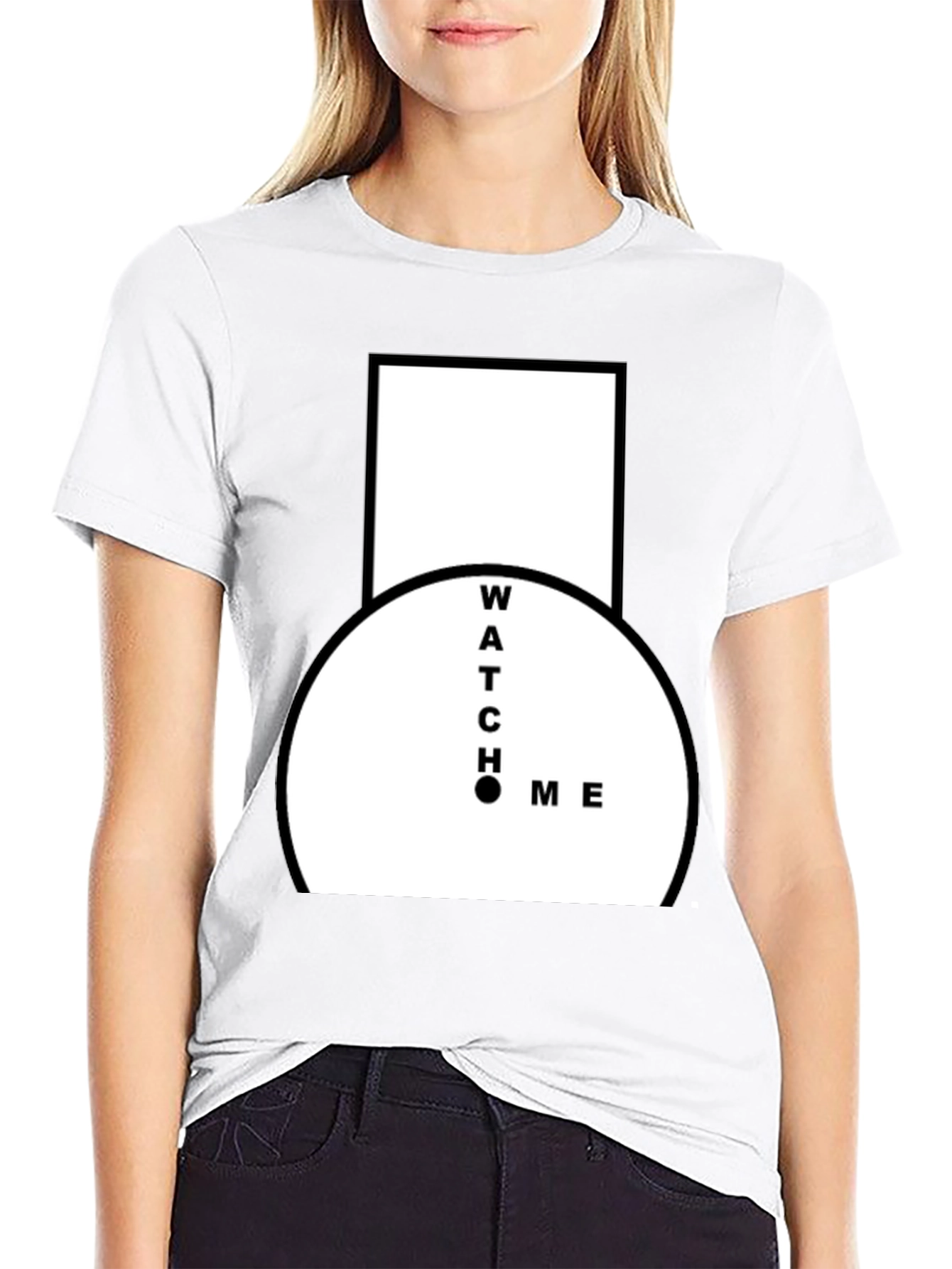 Watch Me Black Graphic Tee