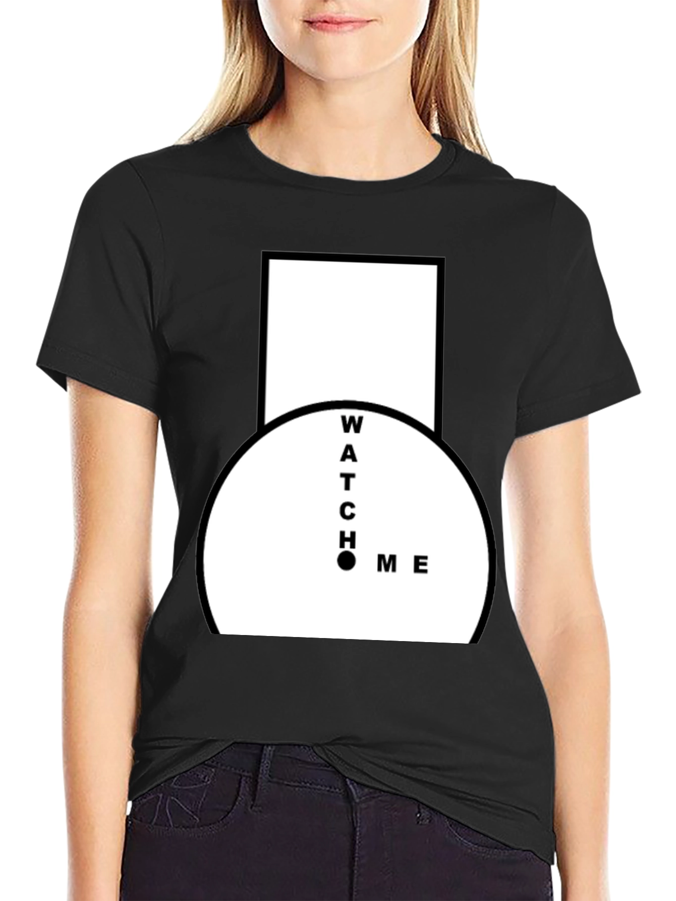 Watch Me Black Graphic Tee