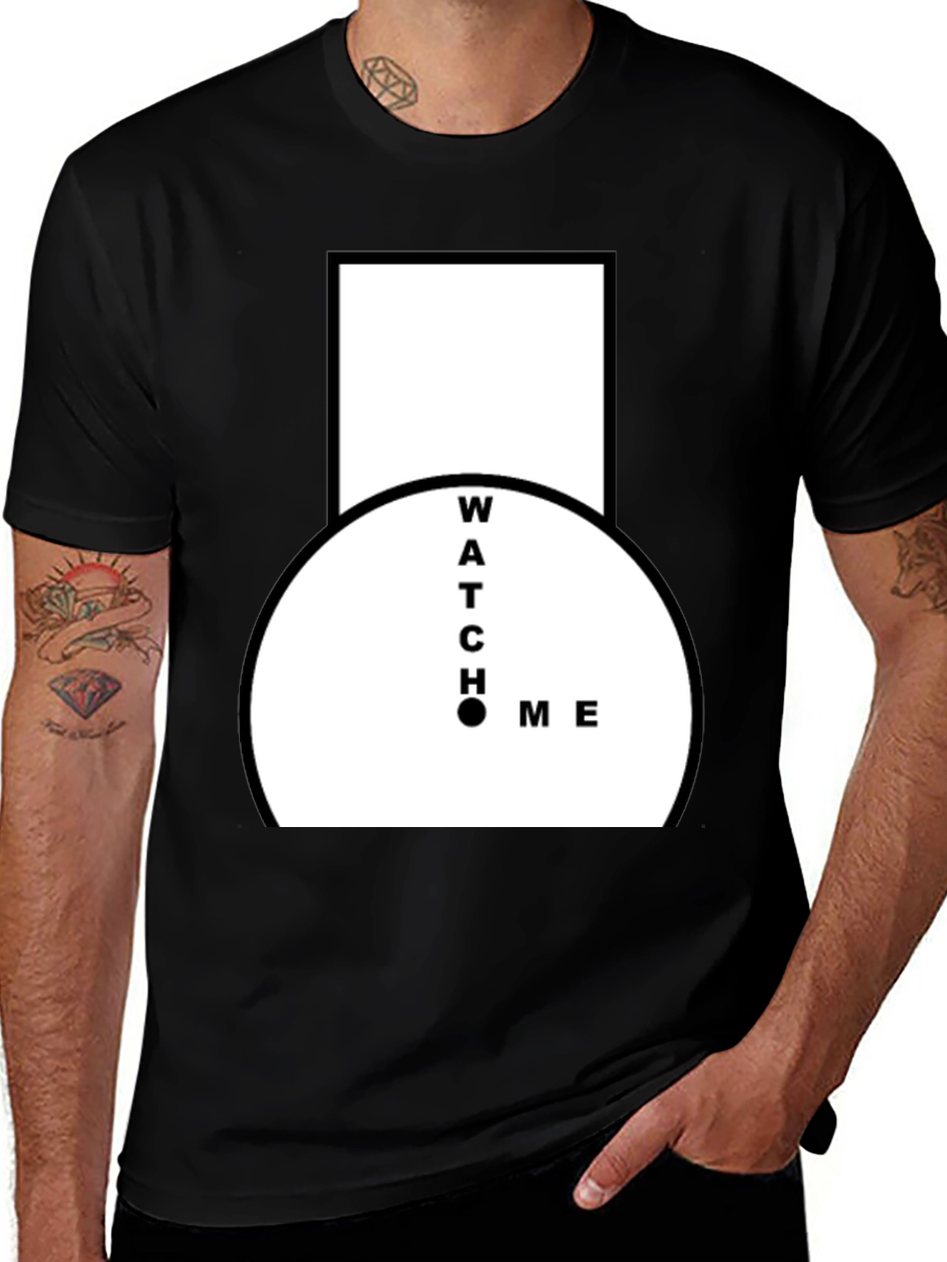 Watch Me Black Graphic Tee