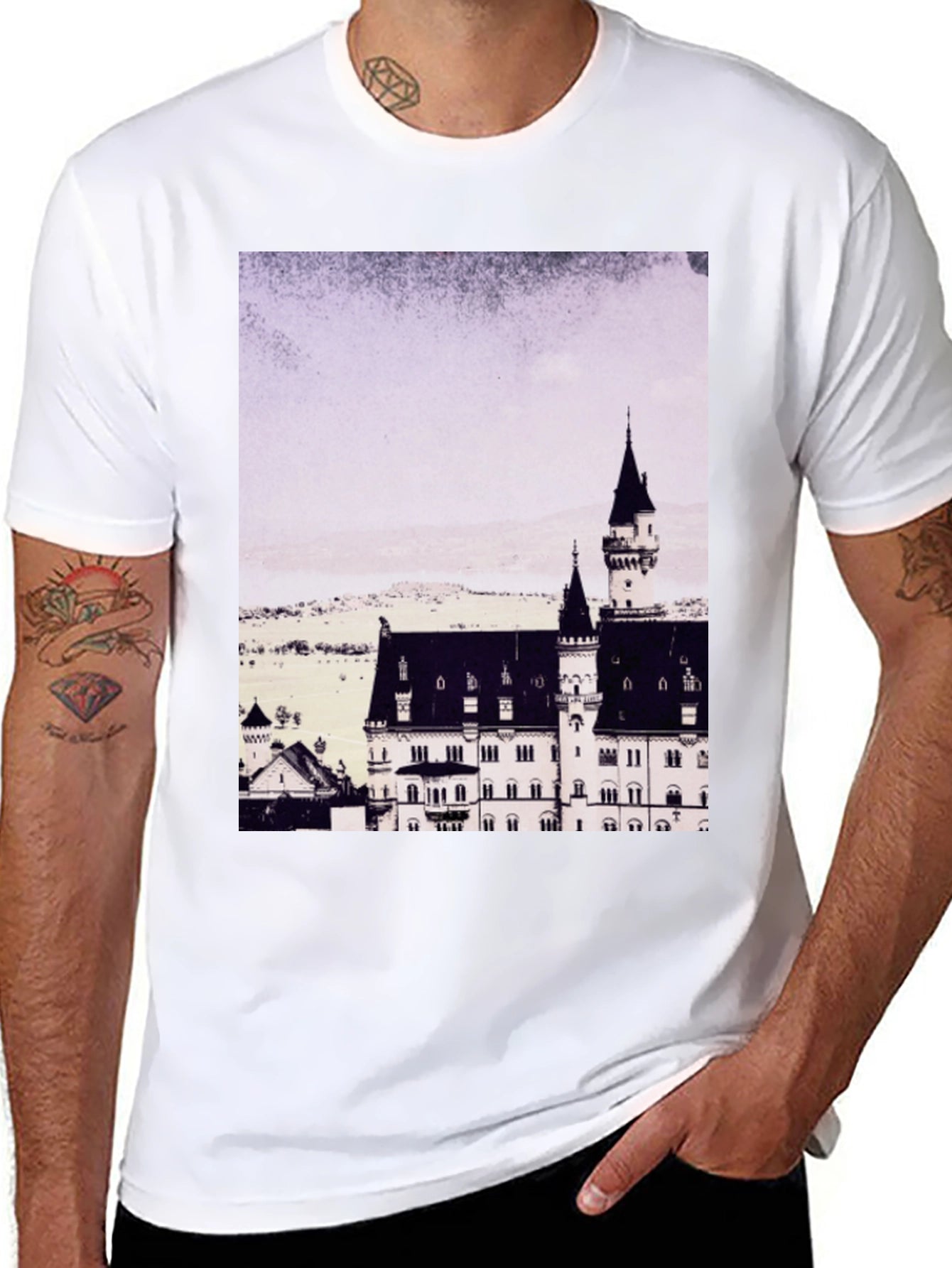 Castle Graphic Tee - Mens Black T-Shirt