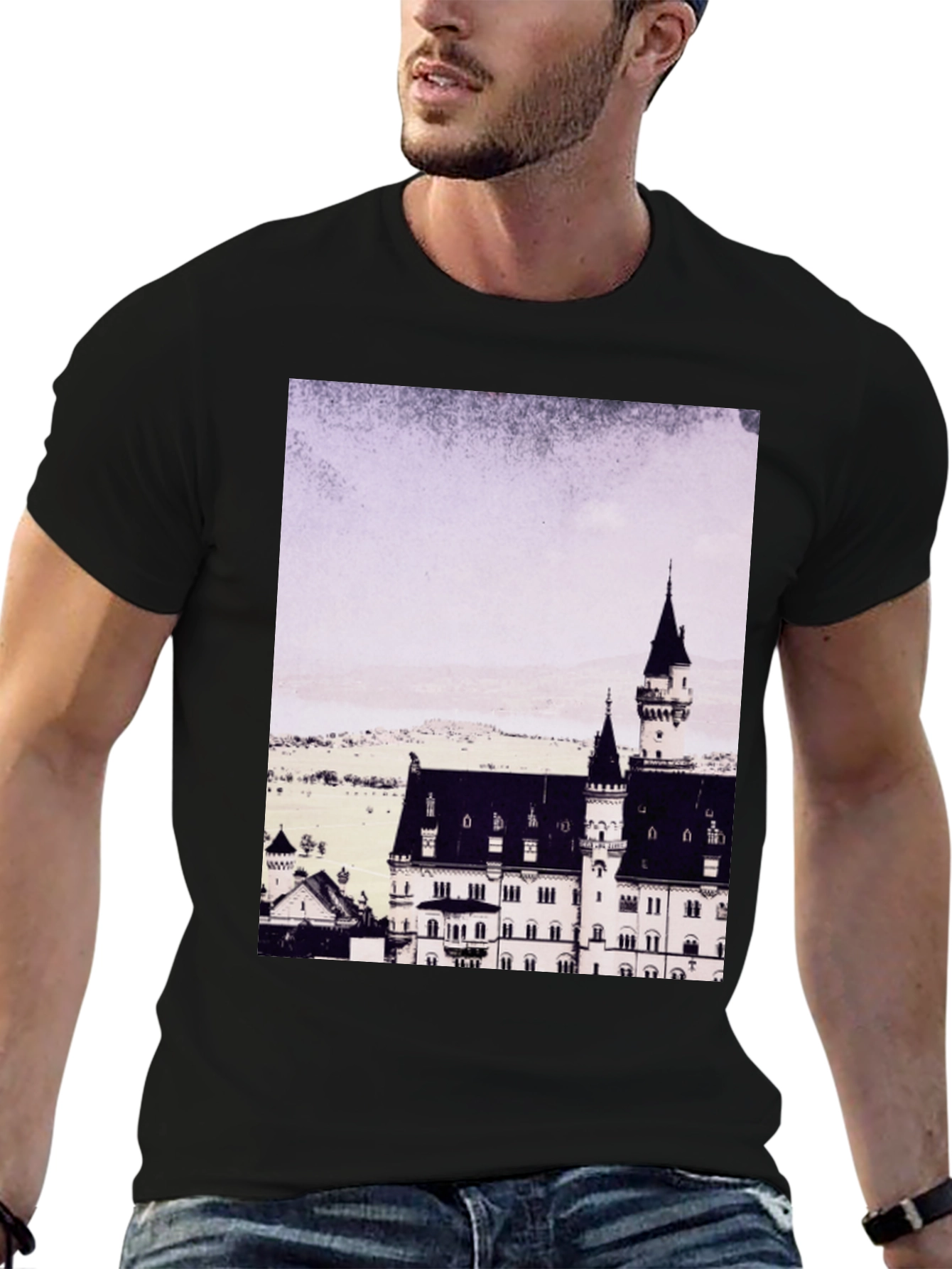 Castle Graphic Tee - Mens Black T-Shirt