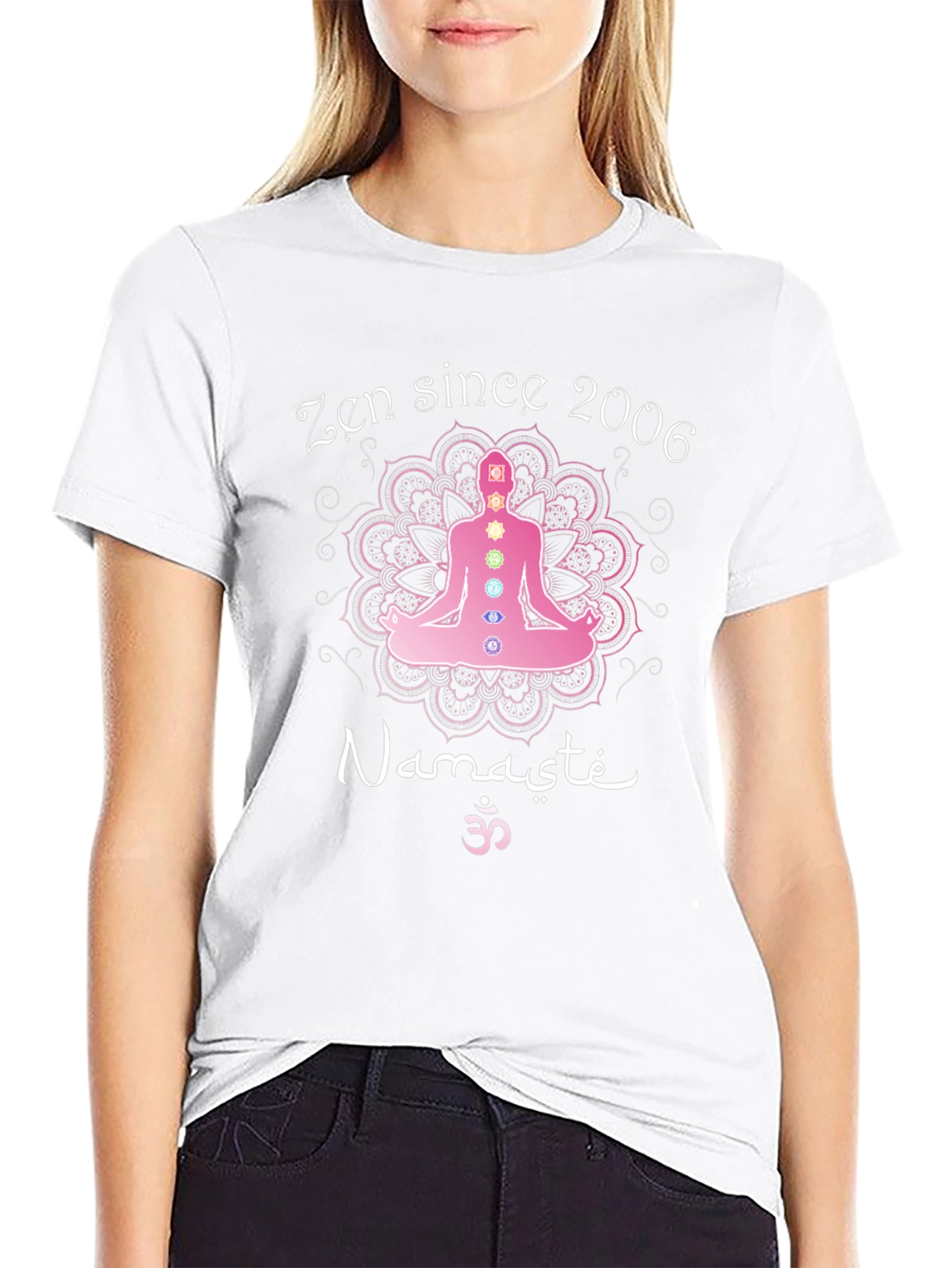 Zen Since 2006 Yoga Namaste Meditation Chakra Black T-Shirt