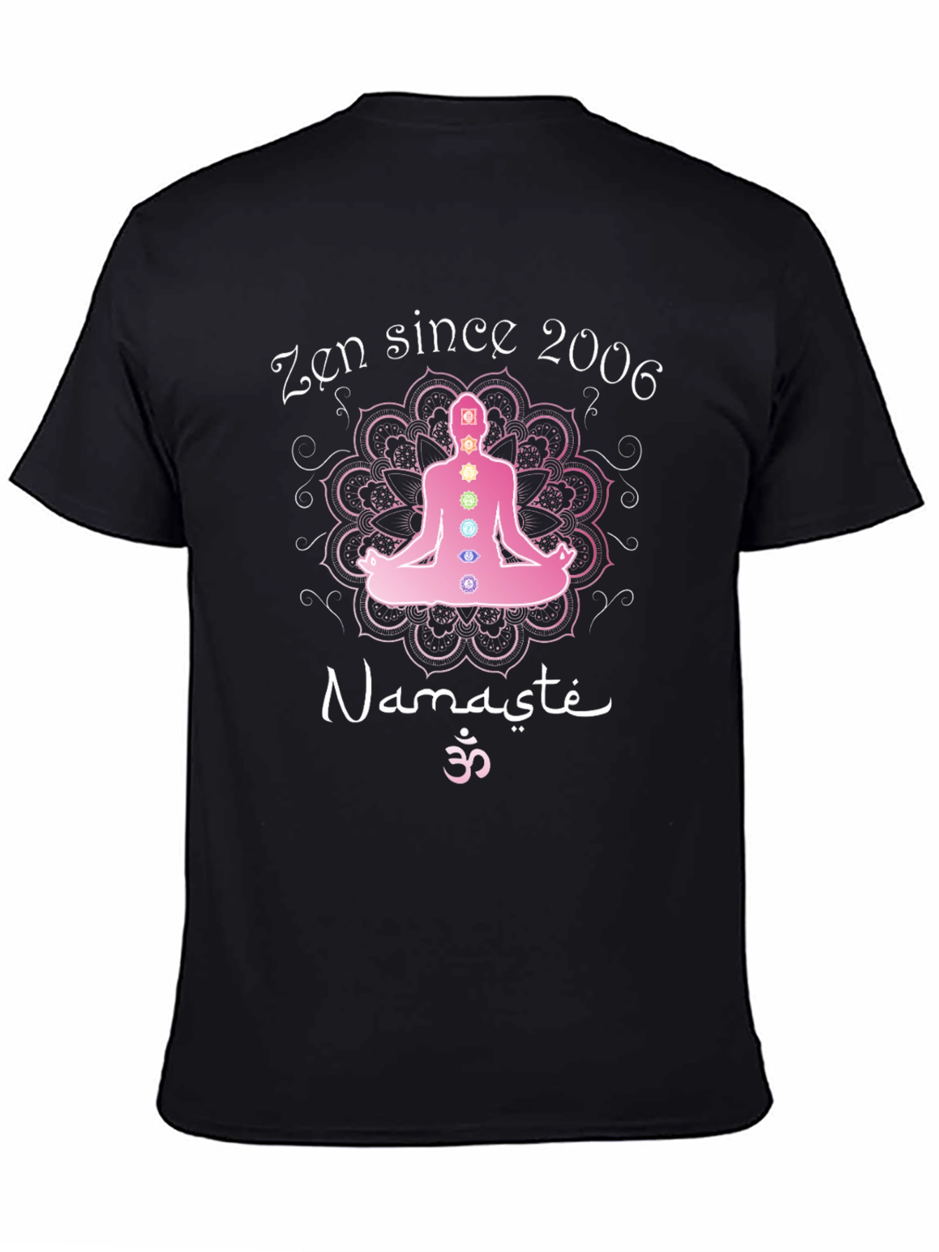 Zen Since 2006 Yoga Namaste Meditation Chakra Black T-Shirt