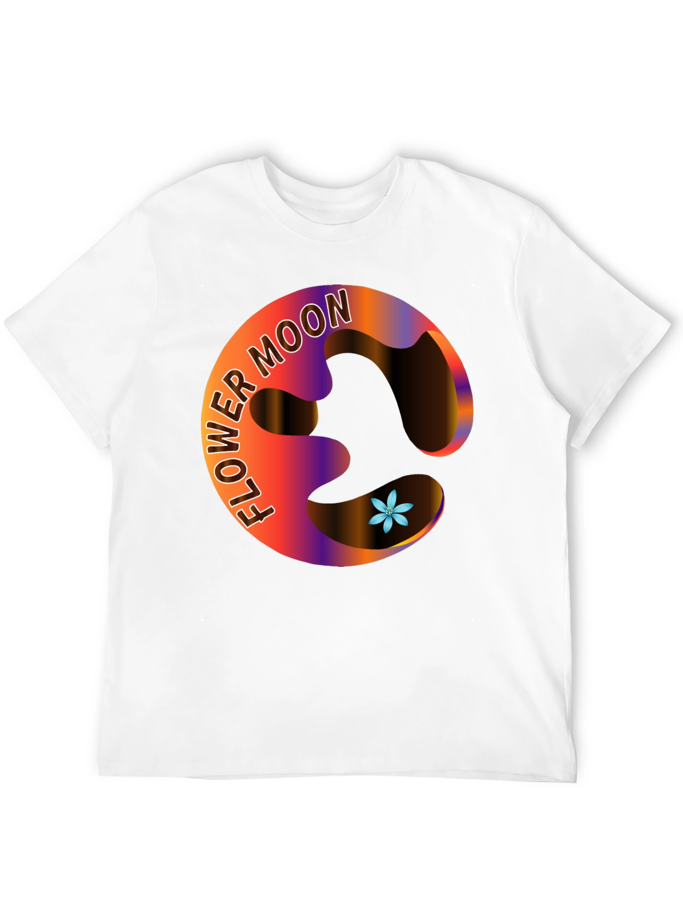 Flower Moon Graphic Black T-Shirt