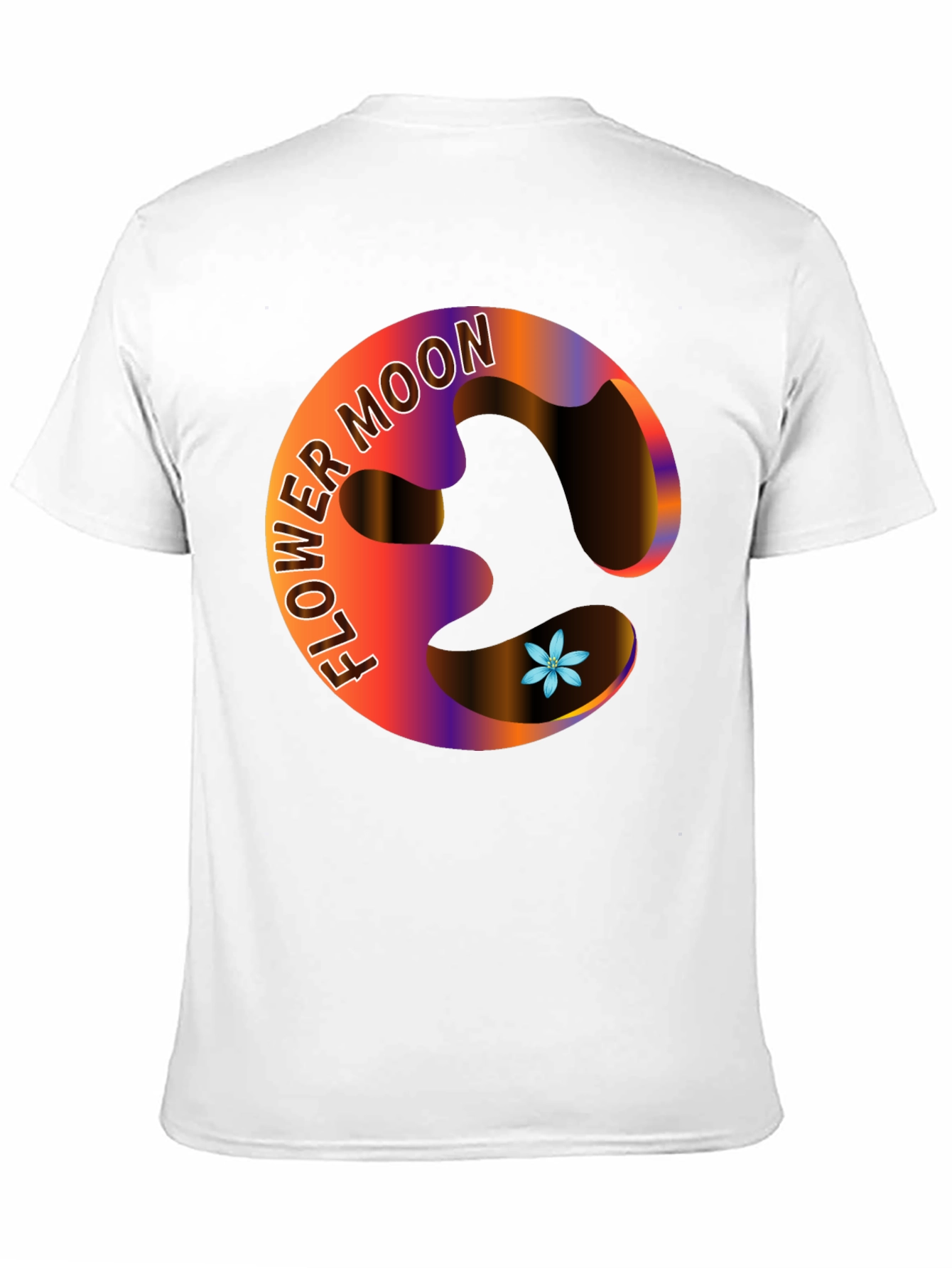 Flower Moon Graphic Black T-Shirt