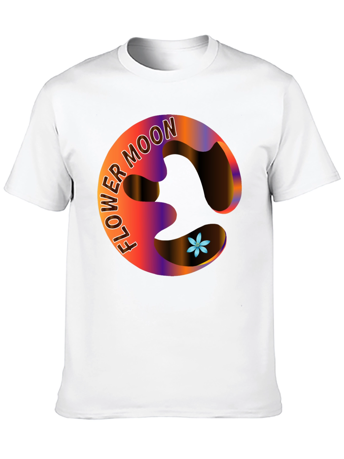 Flower Moon Graphic Black T-Shirt