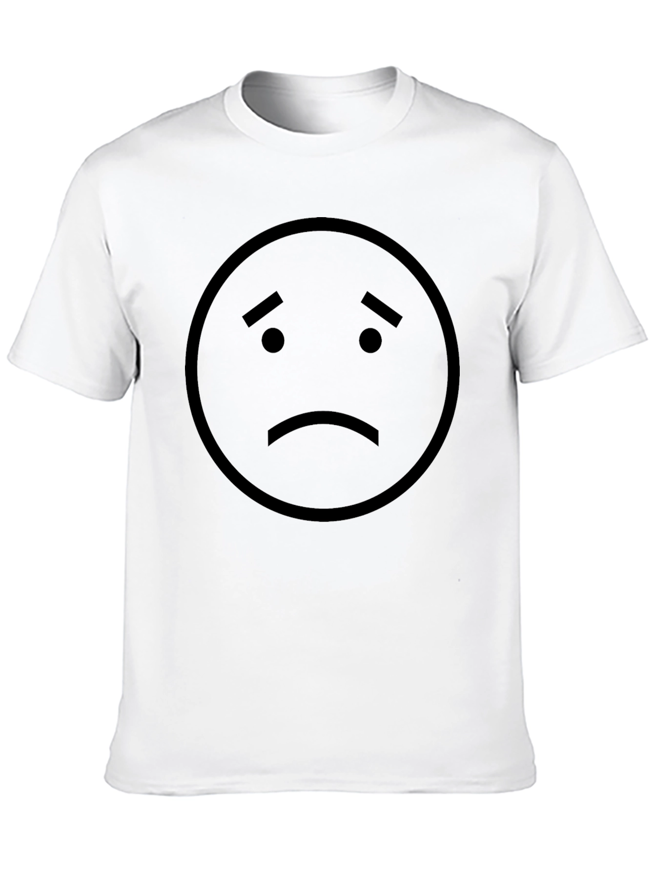 Sad Face Graphic T-Shirt - Unisex Casual Tee