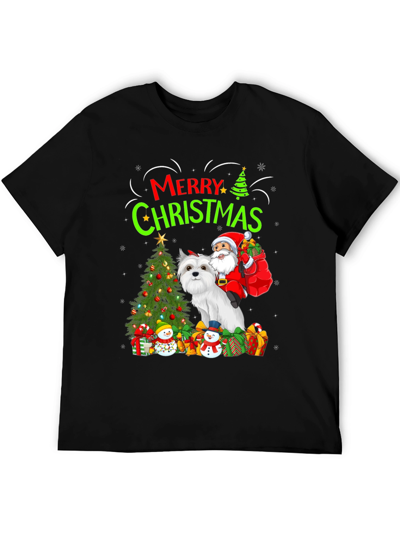 Merry Christmas Dog Santa T-Shirt
