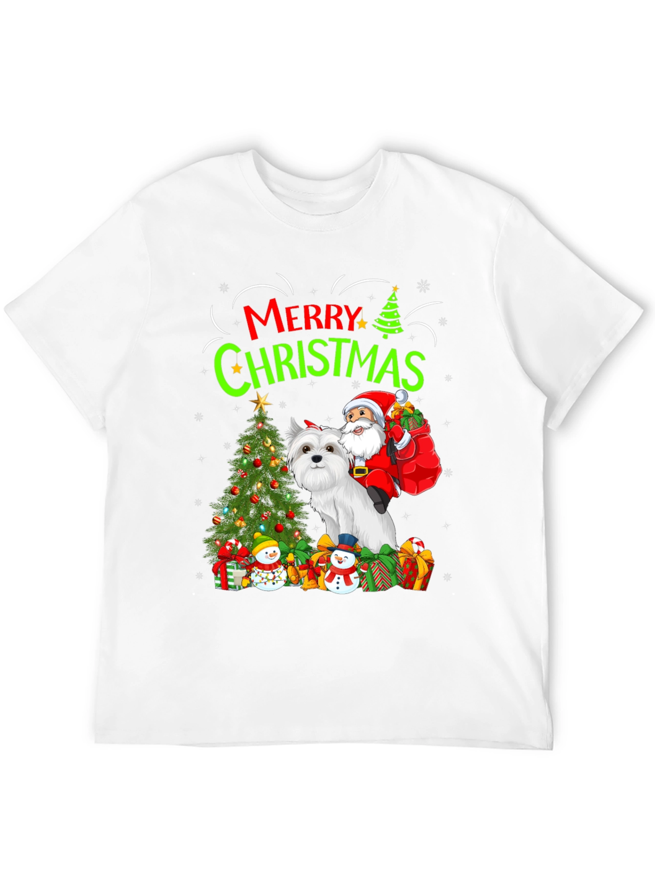 Merry Christmas Dog Santa T-Shirt
