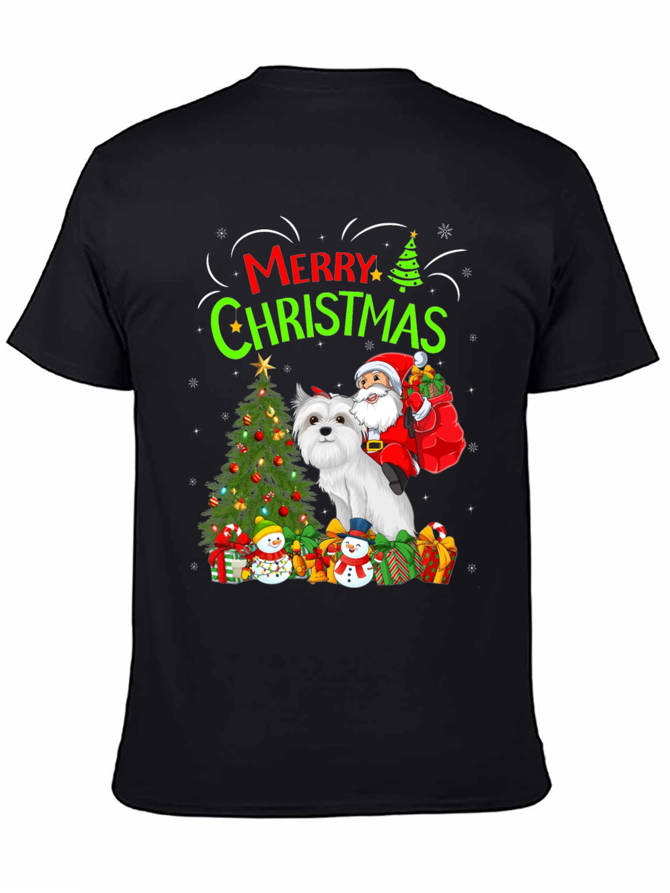 Merry Christmas Dog Santa T-Shirt
