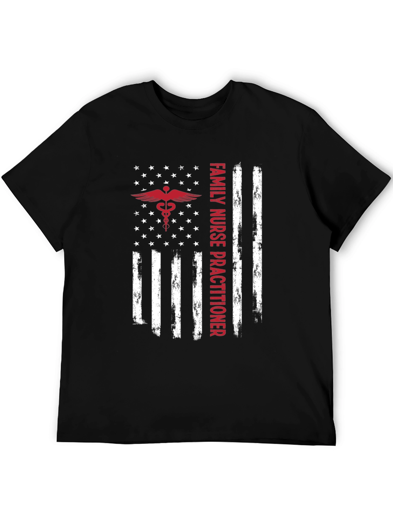Family Nurse Practitioner American Flag T-Shirt