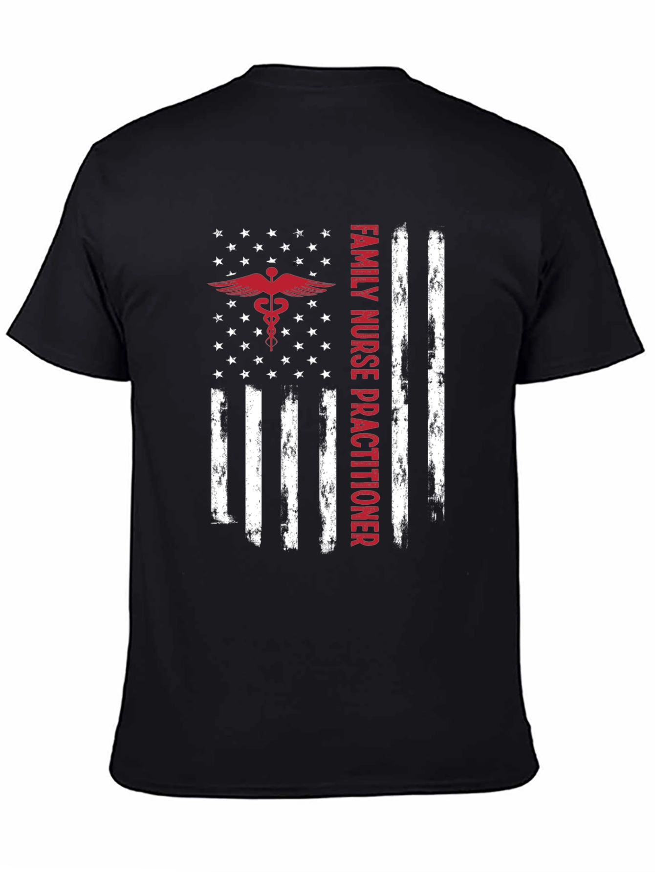 Family Nurse Practitioner American Flag T-Shirt
