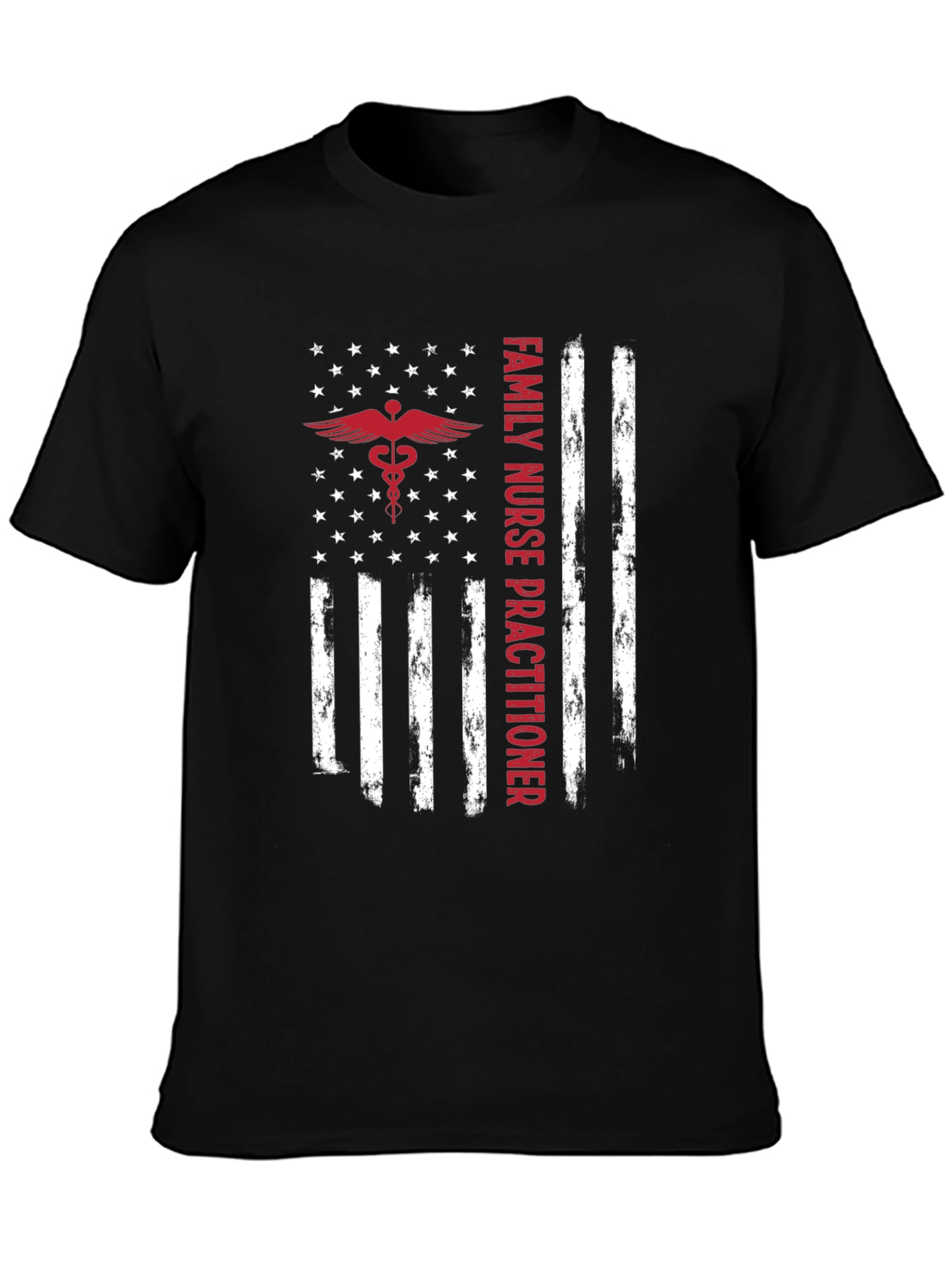 Family Nurse Practitioner American Flag T-Shirt